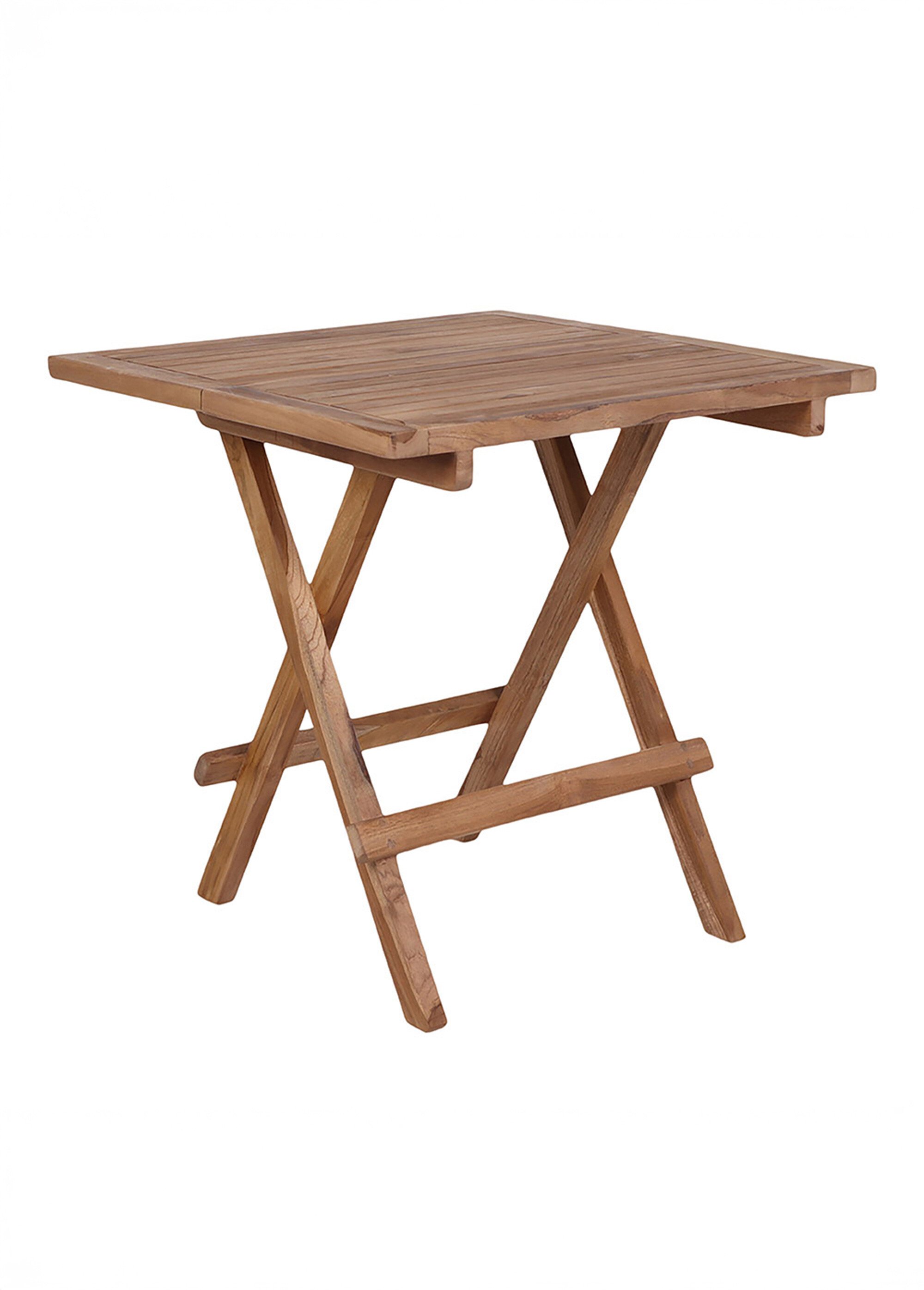 Table outdoor en bois de teck, pliable