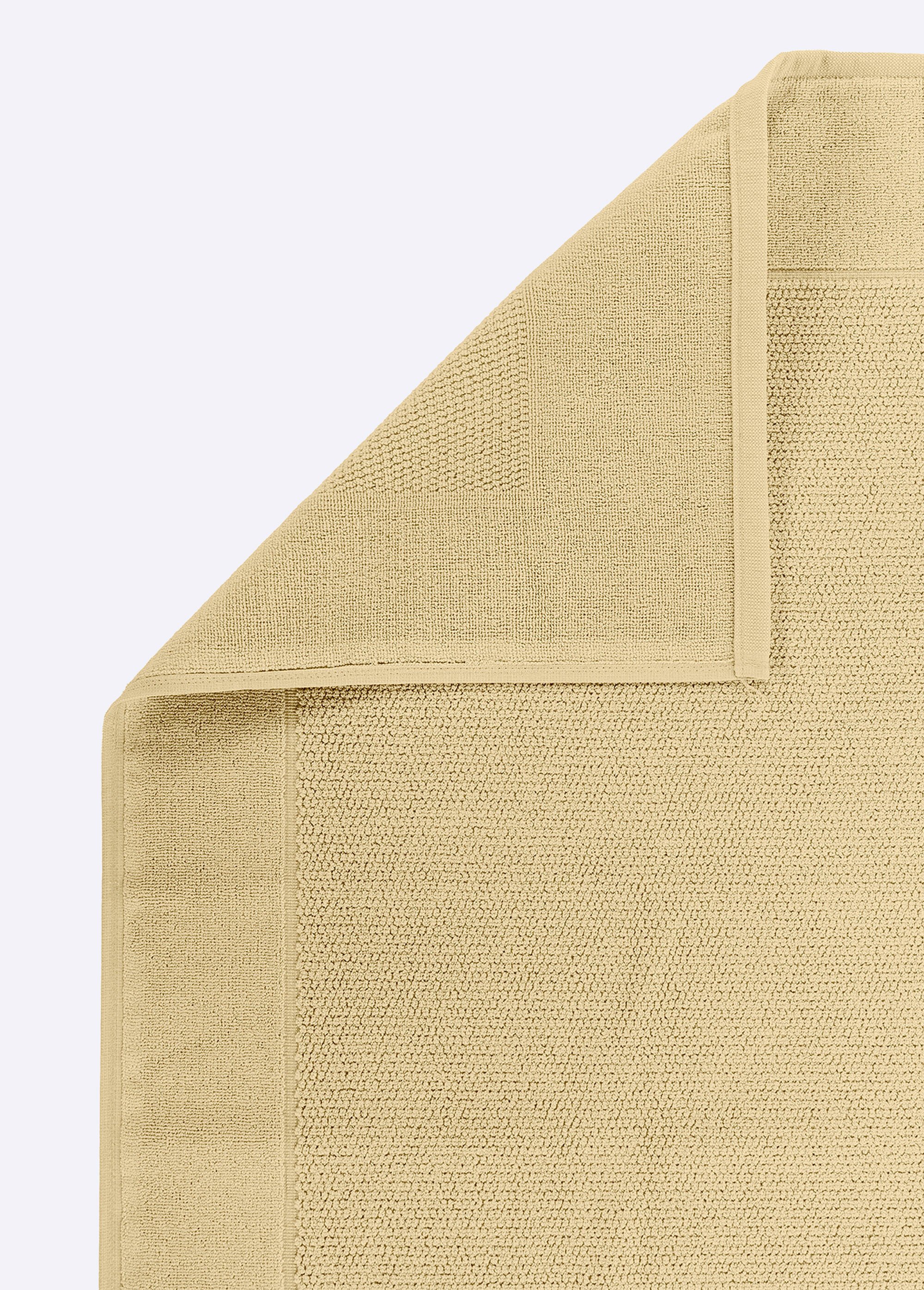 Tapis de bain en éponge avec fin liteau Beige TIS-TAPISDELUX DE1