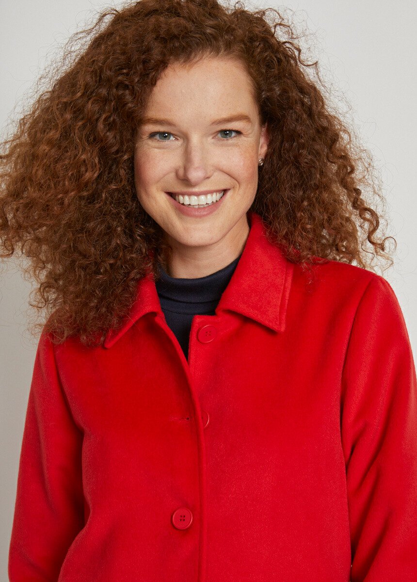 Veste manteau tissu uni ou pied-de-coq