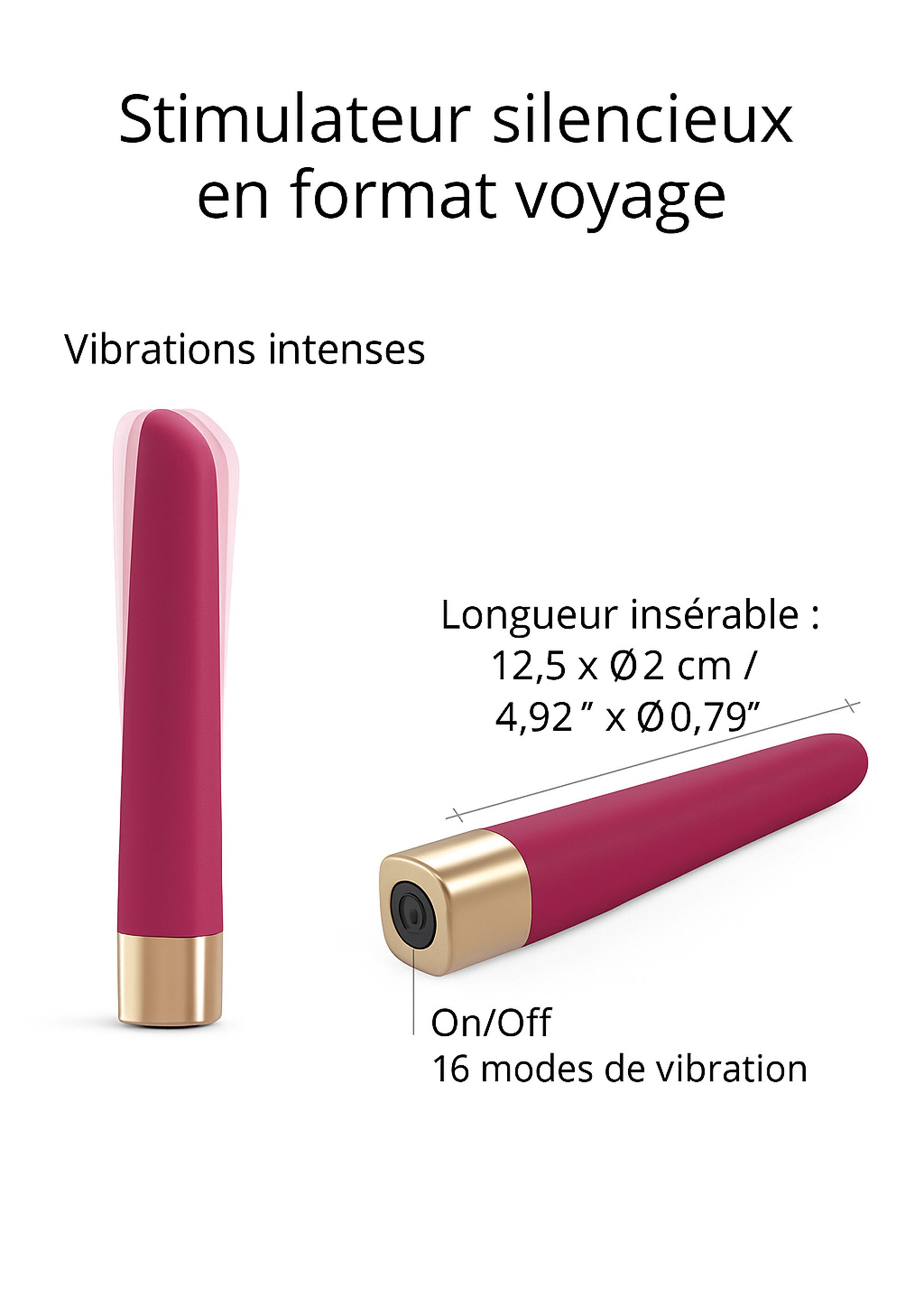 Vibromasseur vibrant 16 modes Delight Me ROSE LOV-6032169 DE1
