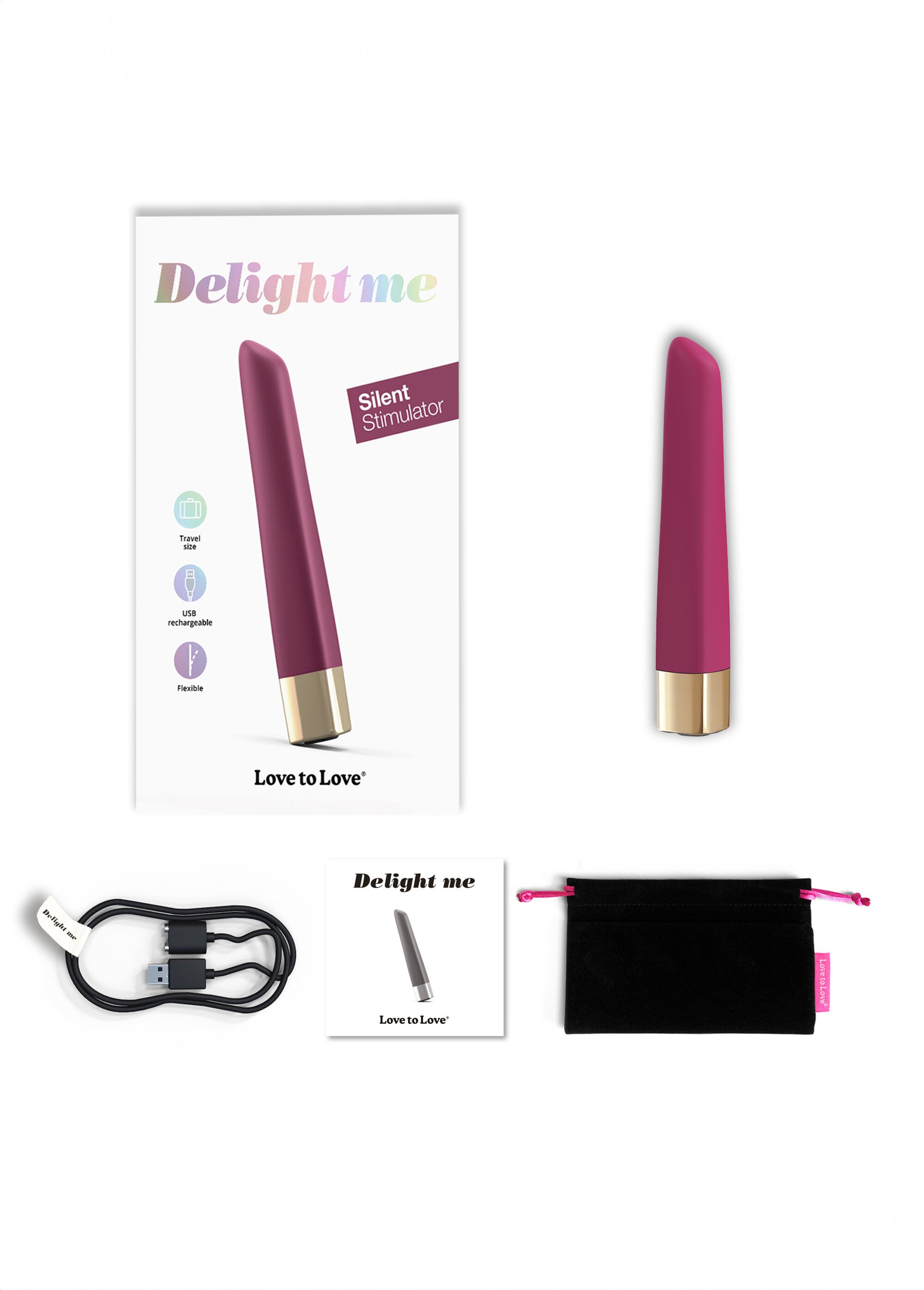 Vibromasseur vibrant 16 modes Delight Me ROSE LOV-6032169 DE3