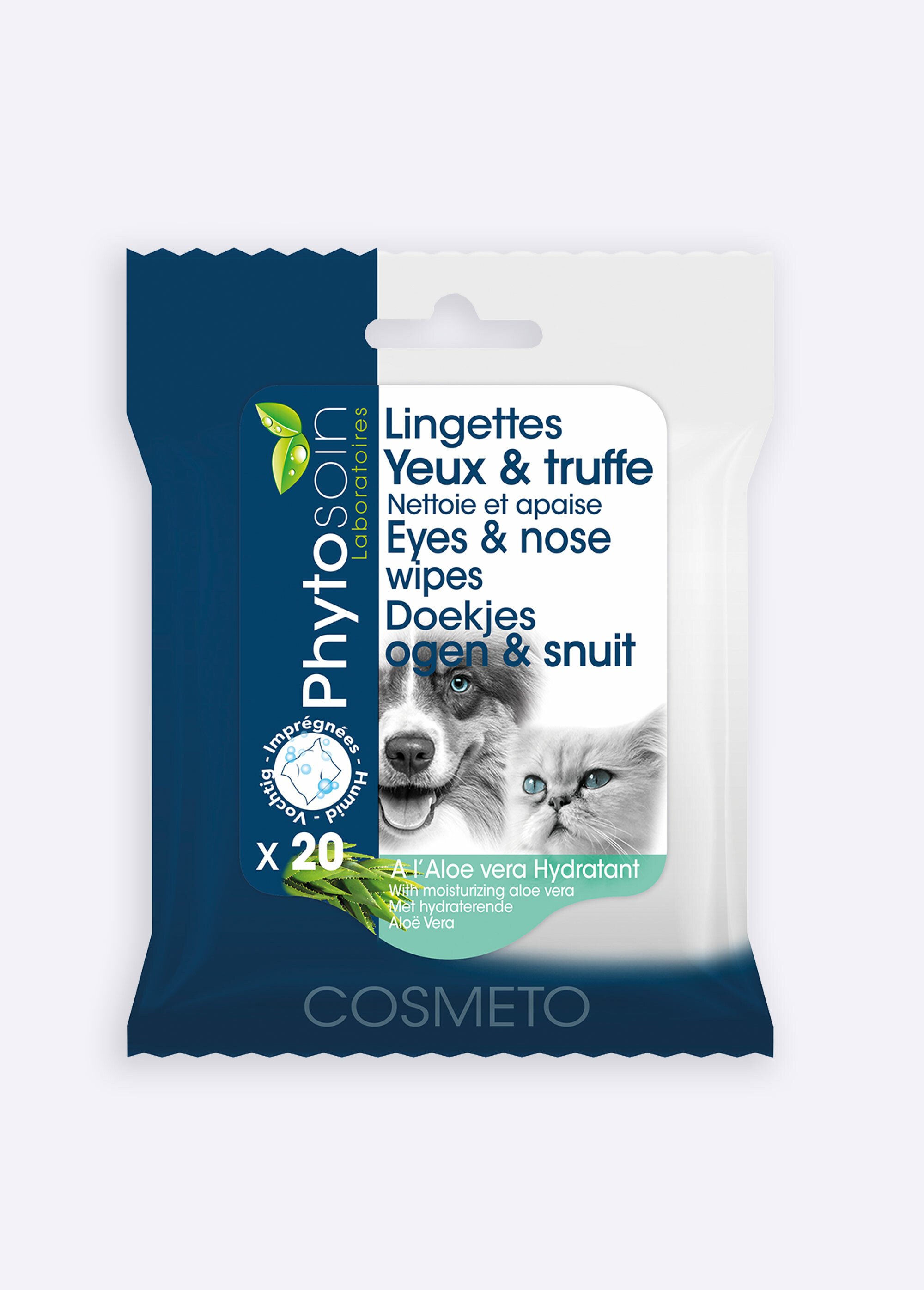 Lingettes yeux et truffe chien/chat BLANC RIG-10095019EL FA1