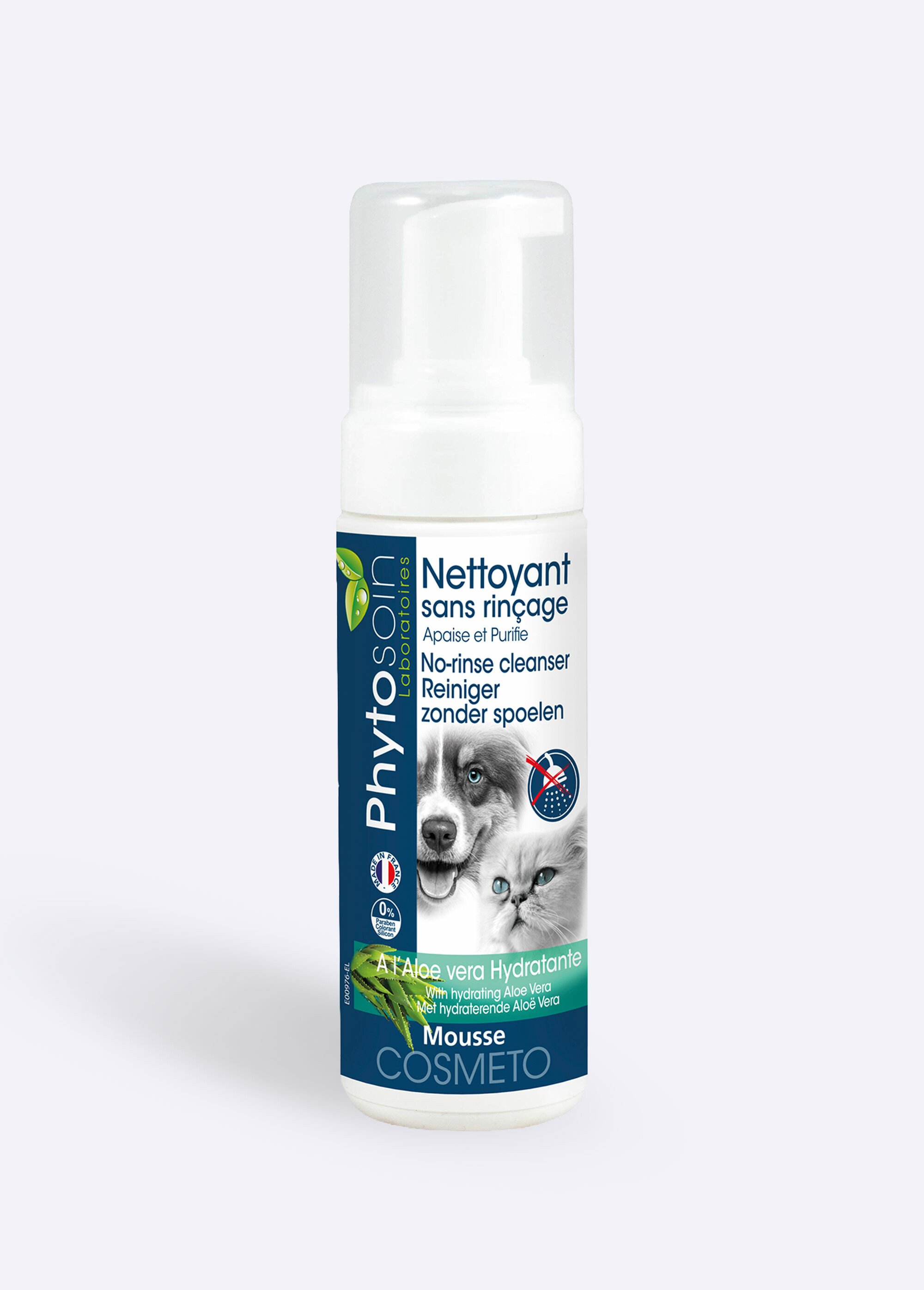 Mousse nettoyante aloe vera chien/chat