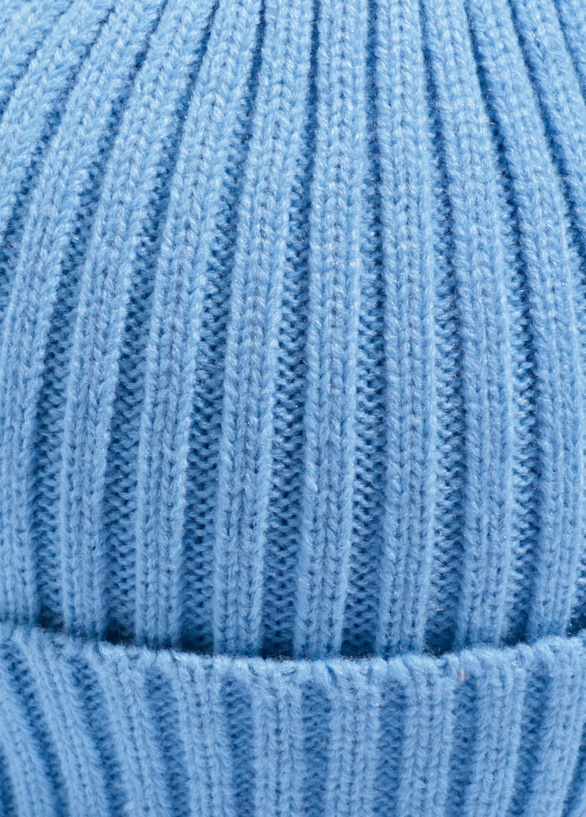 Bonnet en maille cotelée à revers