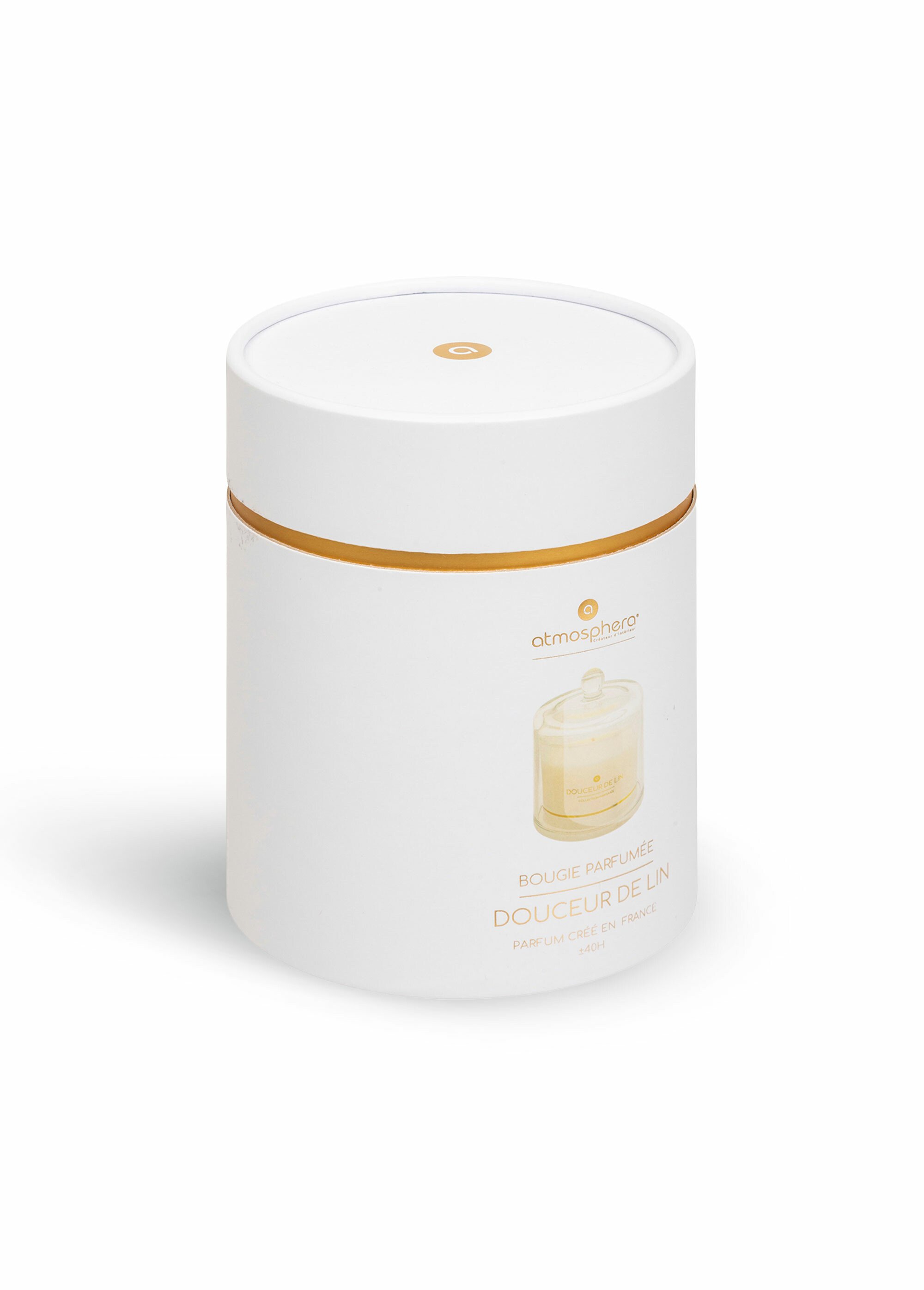 Bougie parfumée sous cloche de verre Blanc JJA-204723 DE3