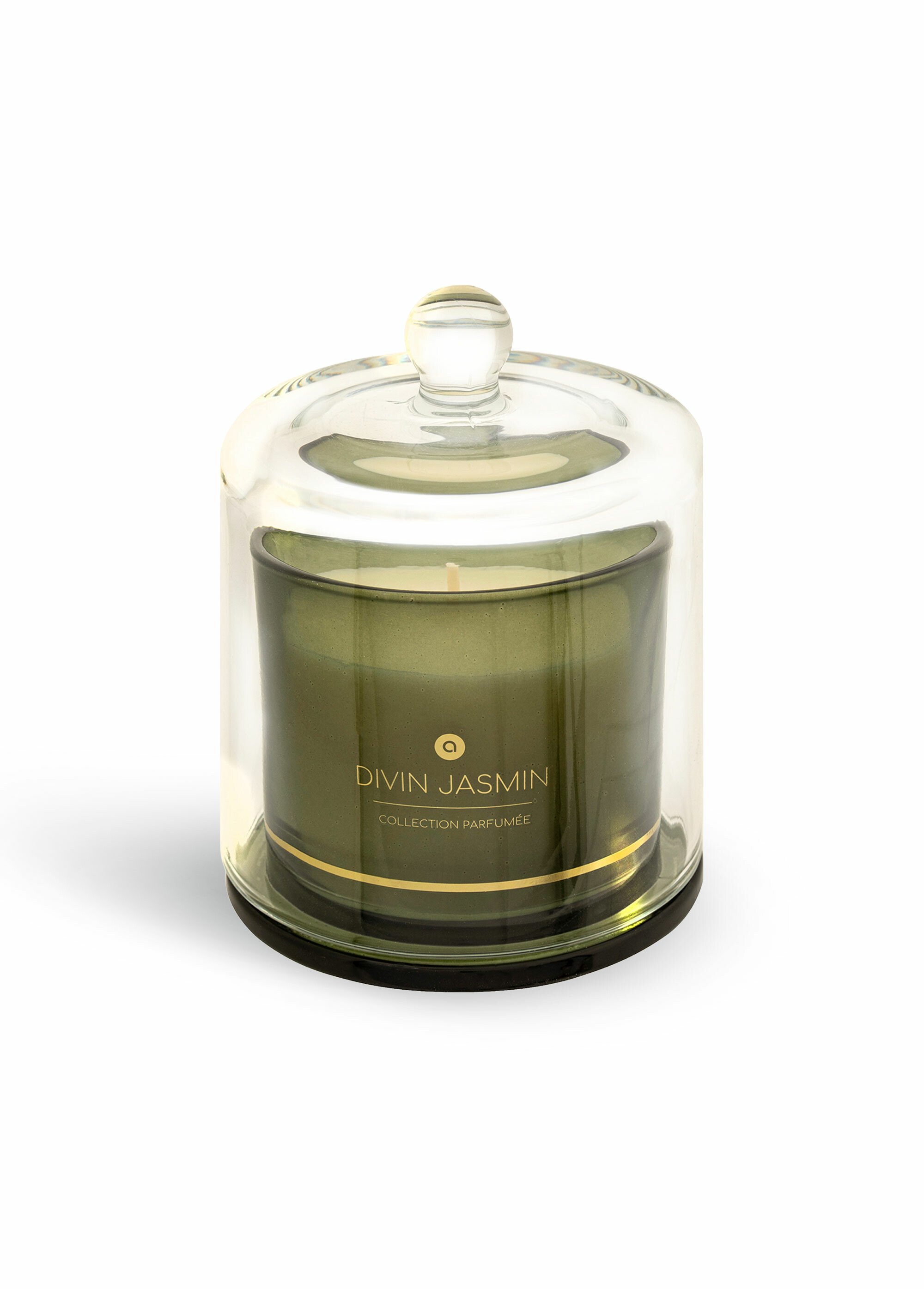 Bougie parfumée sous cloche de verre Vert JJA-204723 FA1