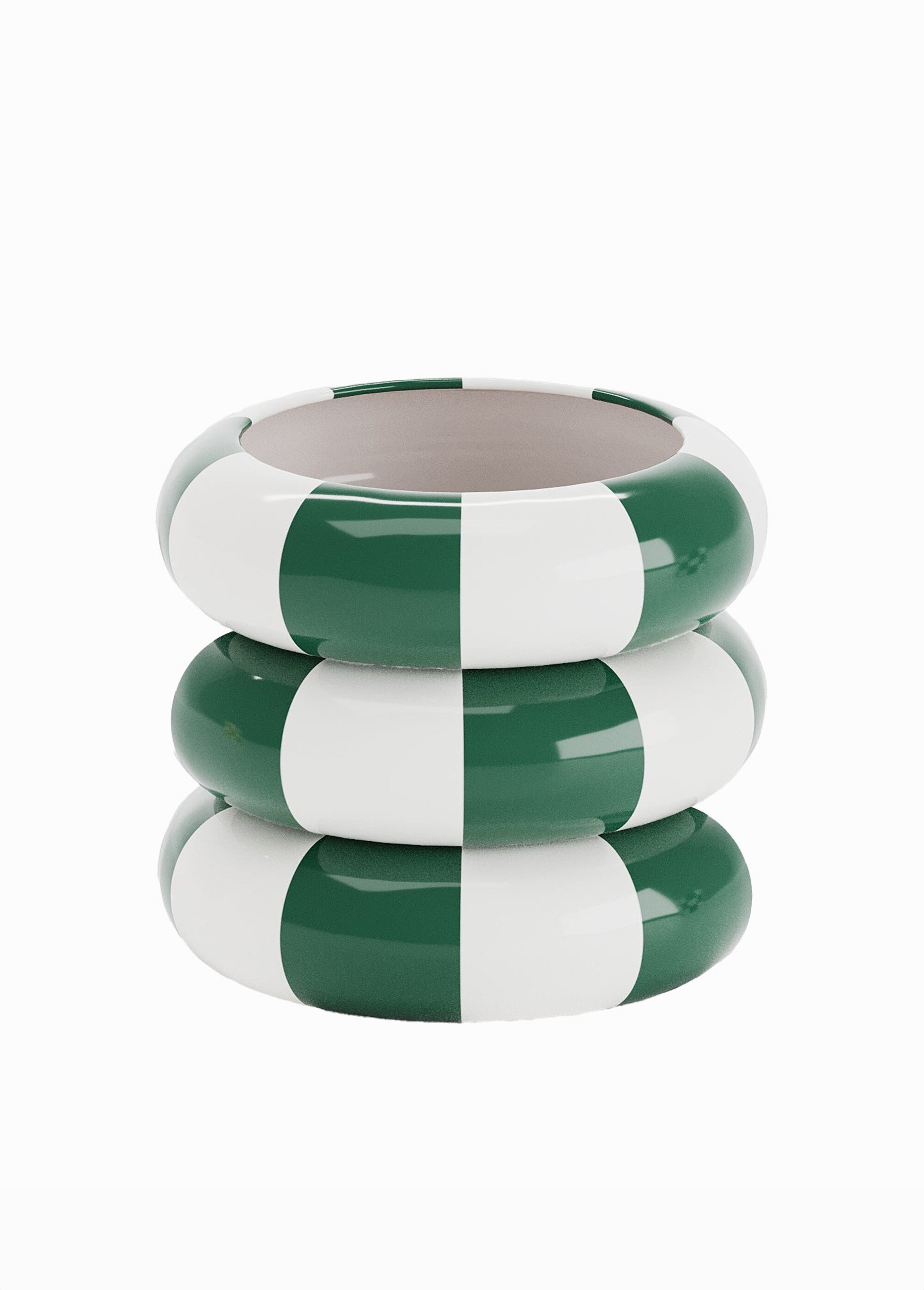 Cache-pot fantaisie en céramique Vert POT-BERLIN FA1