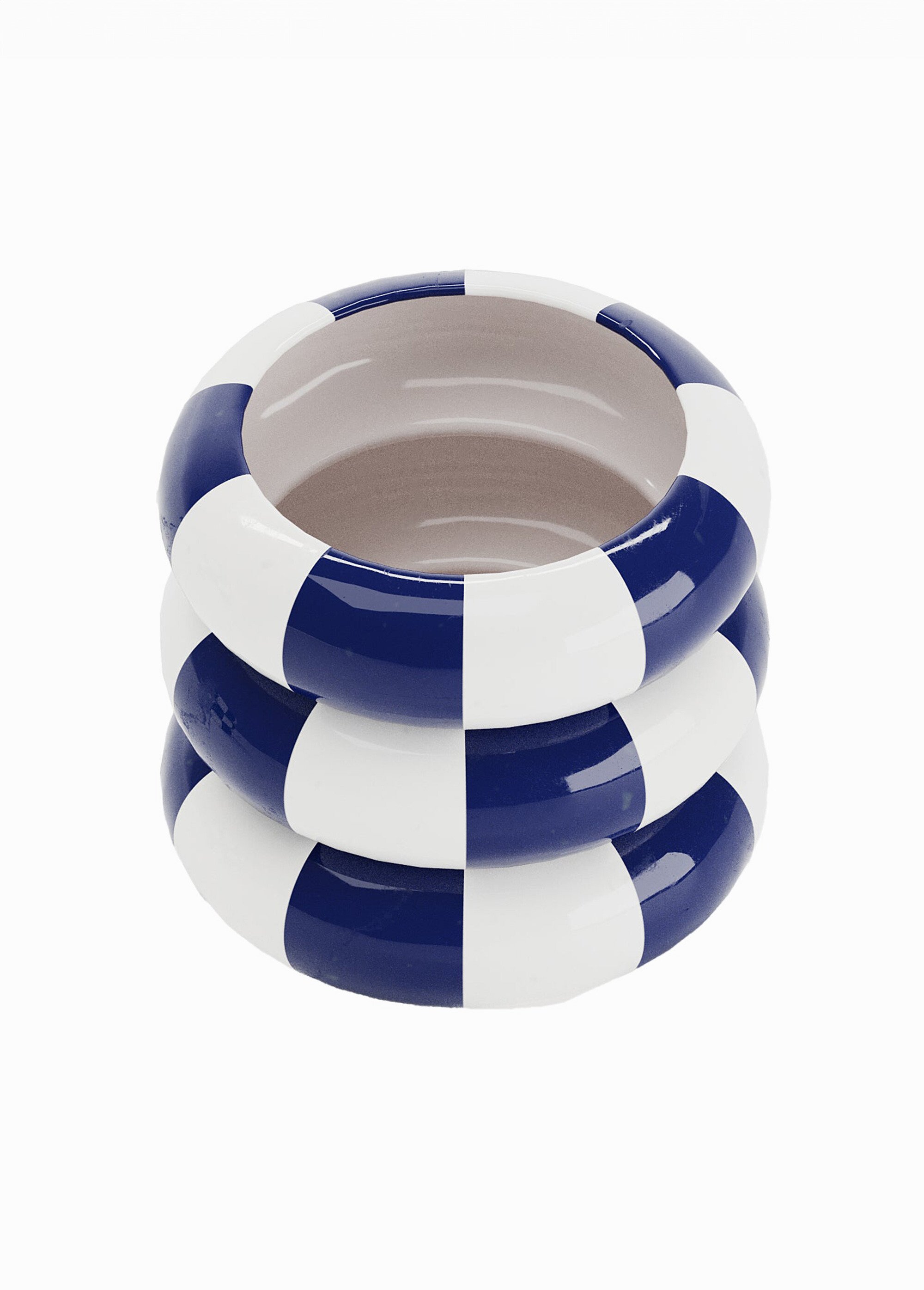 Cache-pot fantaisie en céramique Bleu POT-BERLIN DE1