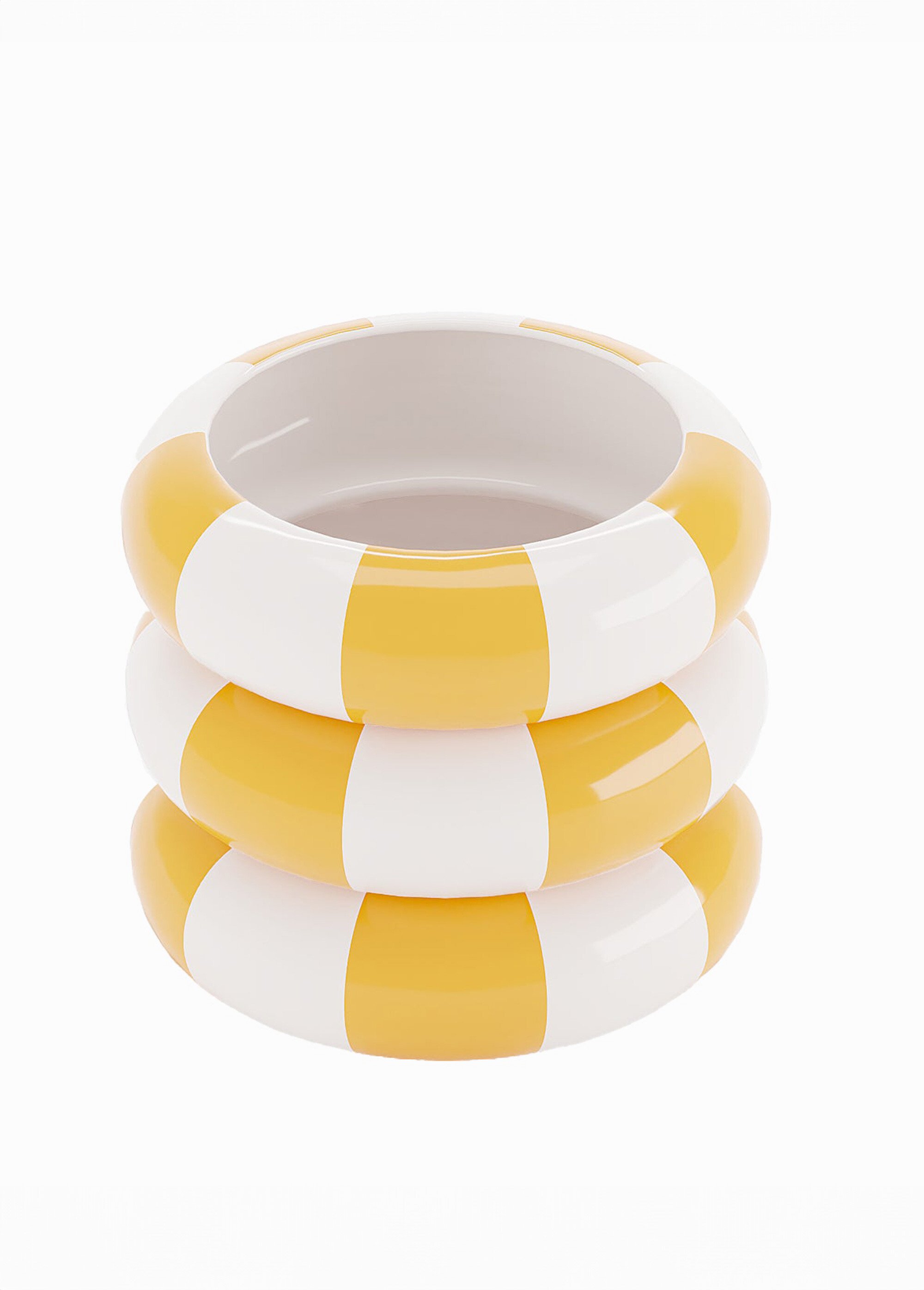 Cache-pot fantaisie en céramique Jaune POT-BERLIN DE1