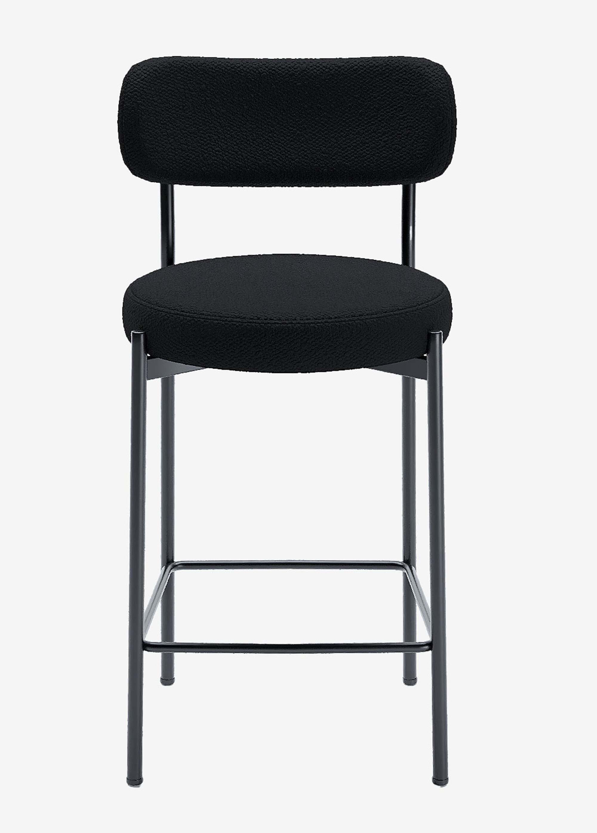 Chaises de bar en tissu avec dossier