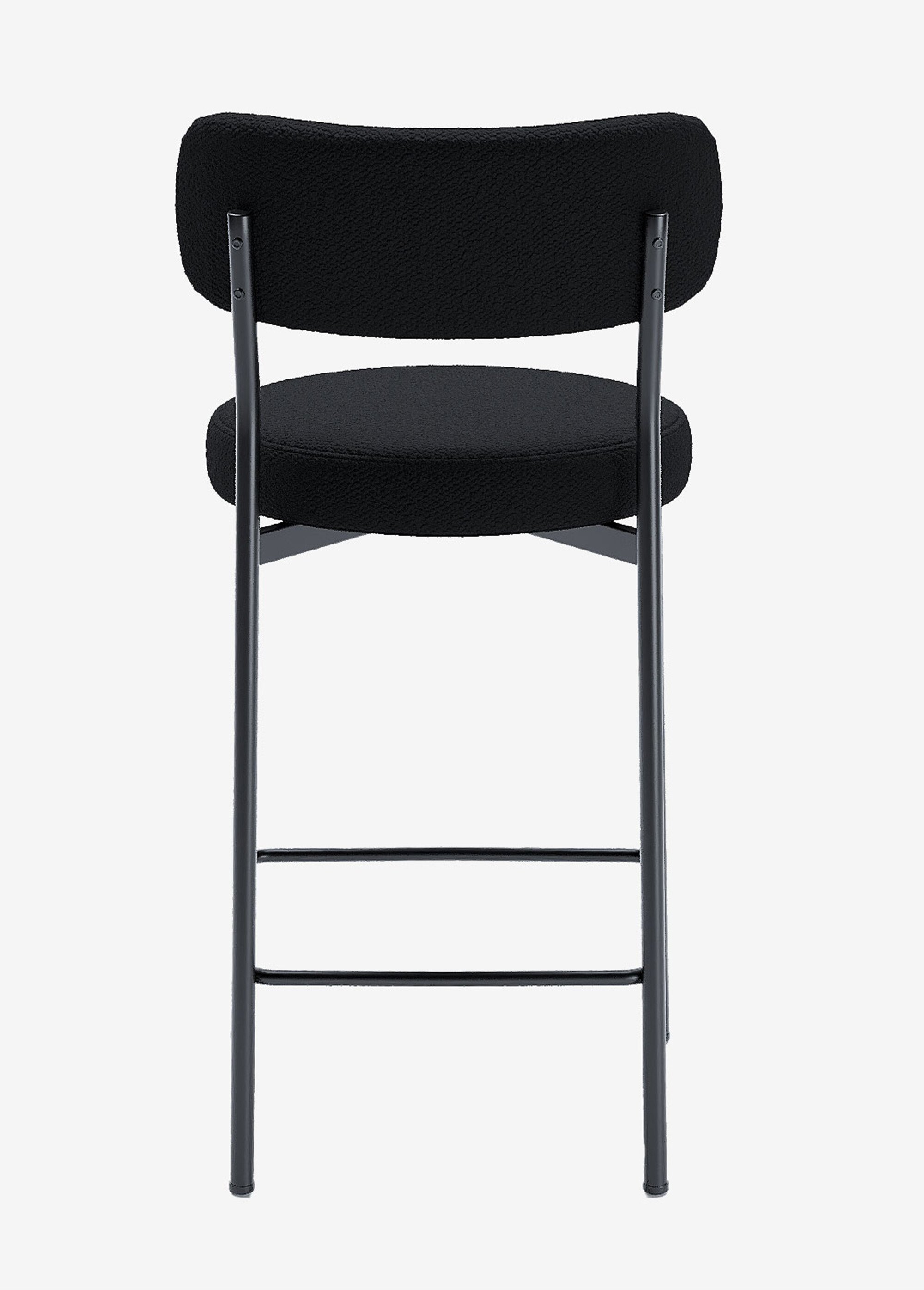 Chaises de bar en tissu avec dossier