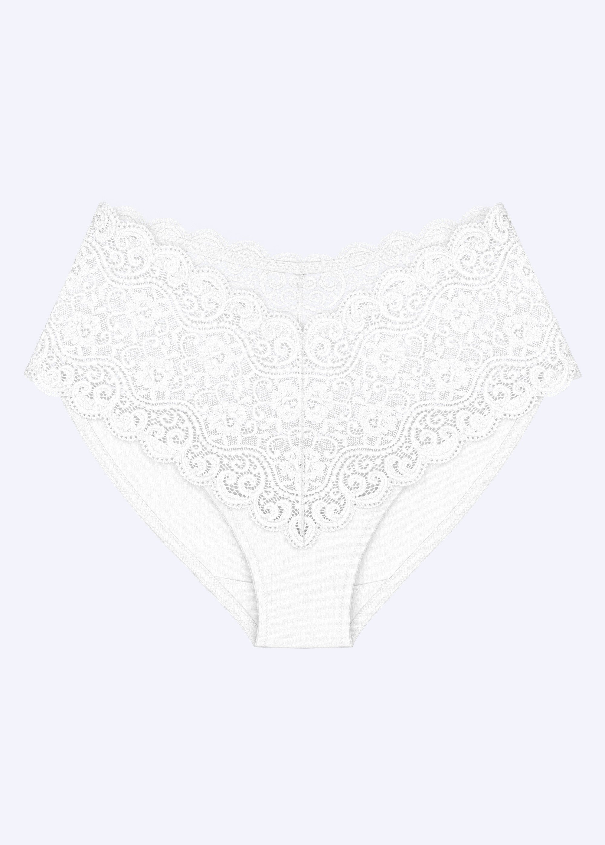 Culotte maxi dentelle extensible, Amourette Femme Blanc DANDY AP1