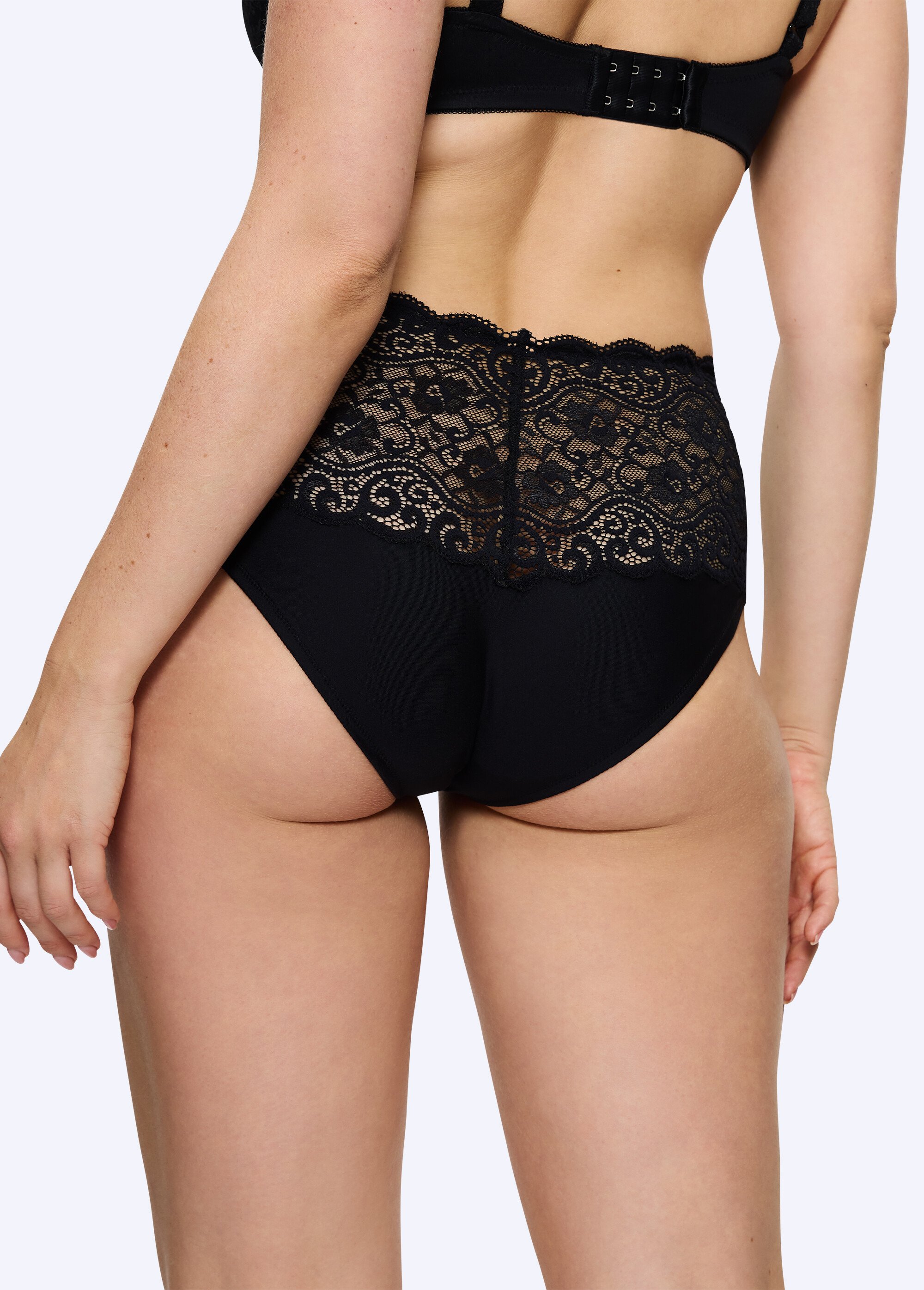 Culotte maxi dentelle extensible, Amourette Femme Noir DANDY DO1