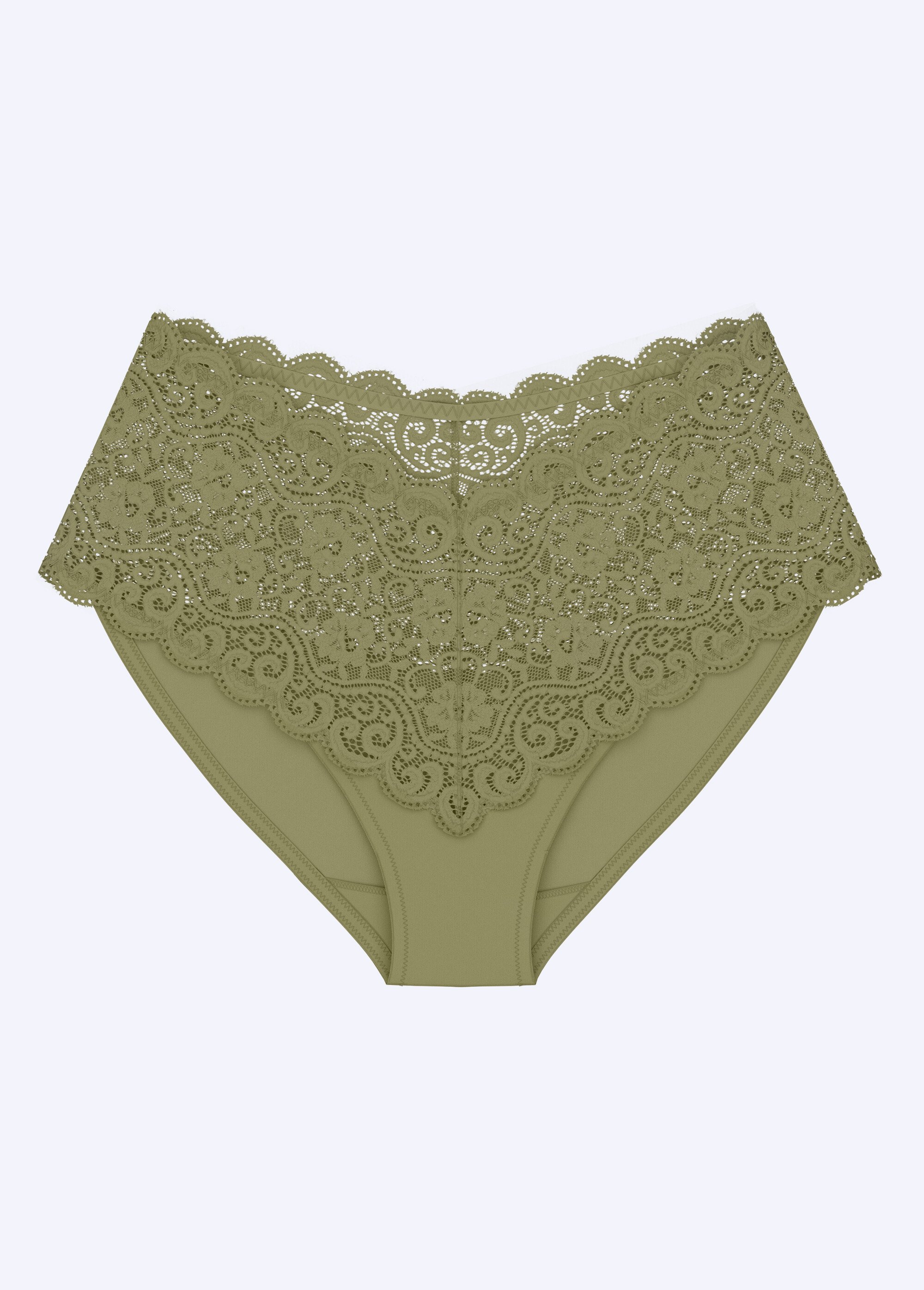 Culotte maxi dentelle extensible, Amourette Femme Vert DANDY AP1