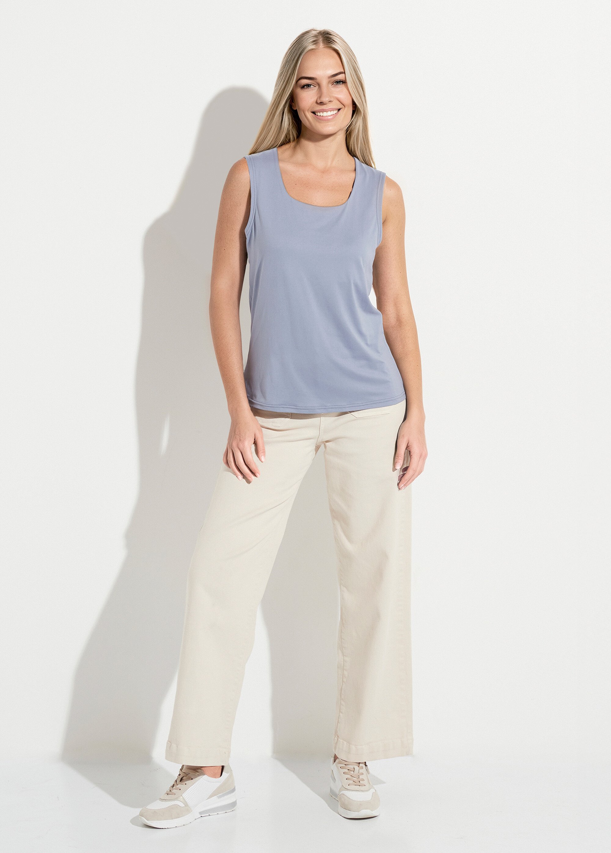Débardeur col danseuse larges bretelles Femme Bleu CARLOTTA SF1