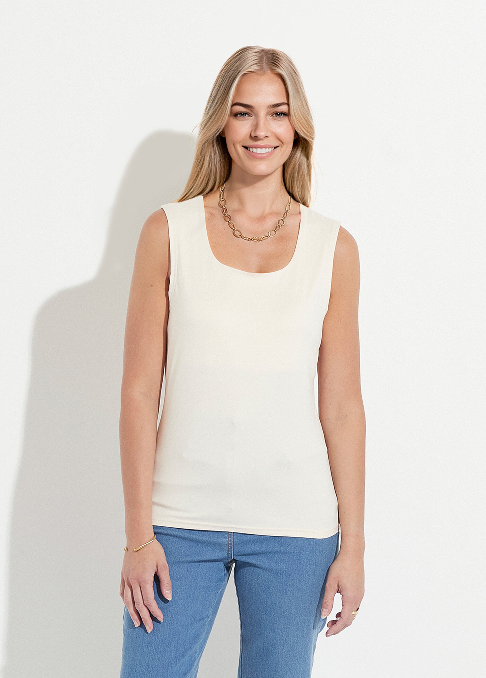 Débardeur col danseuse larges bretelles Femme Beige CARLOTTA FA1