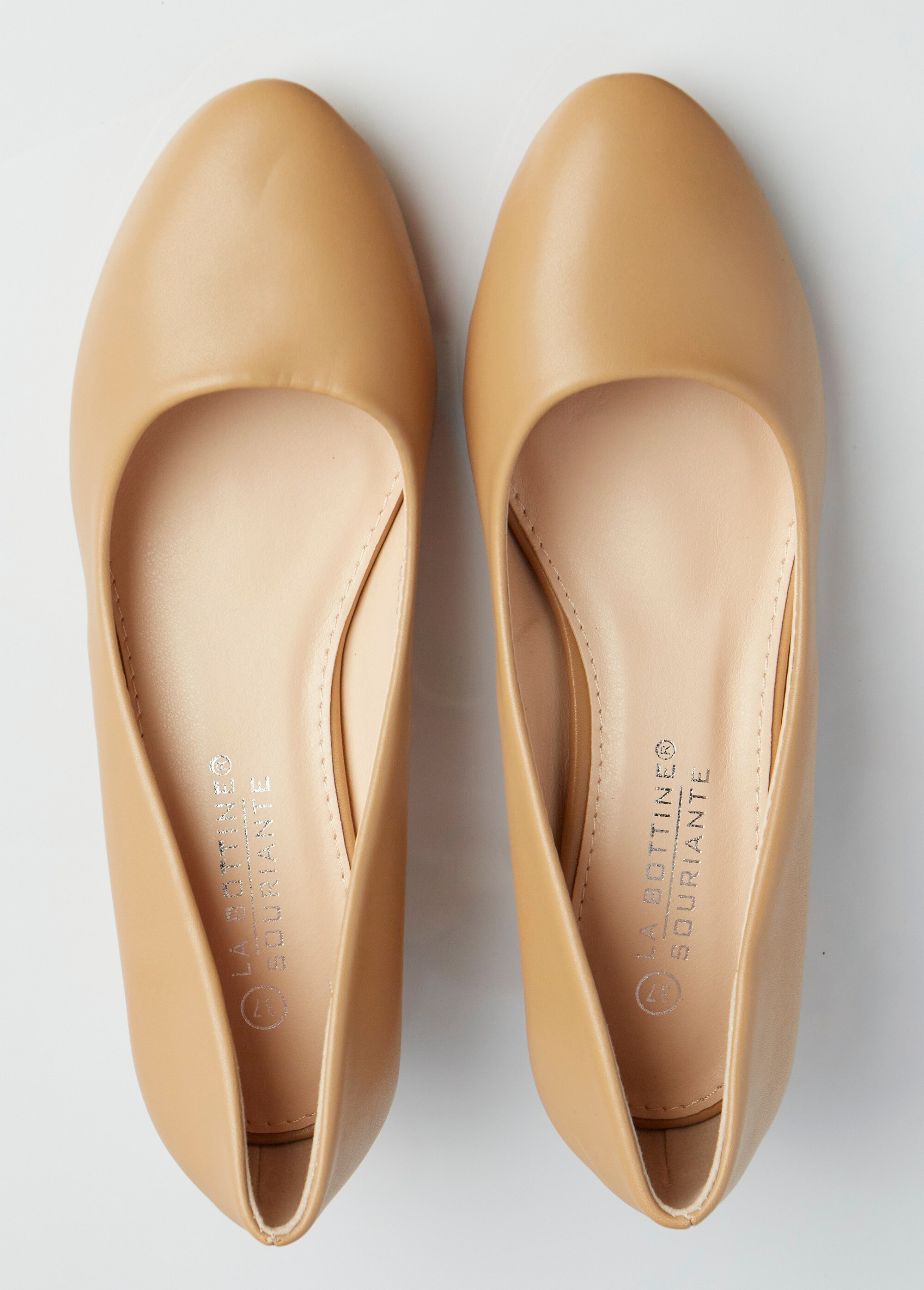 Escarpins bout rond et talon recouvert Femme Marron LBSBLQ6712 OV1