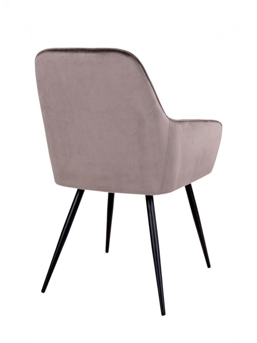 Fauteuil de salle à manger en velours 2M MARRON CLAIR HN-1001154 DO1