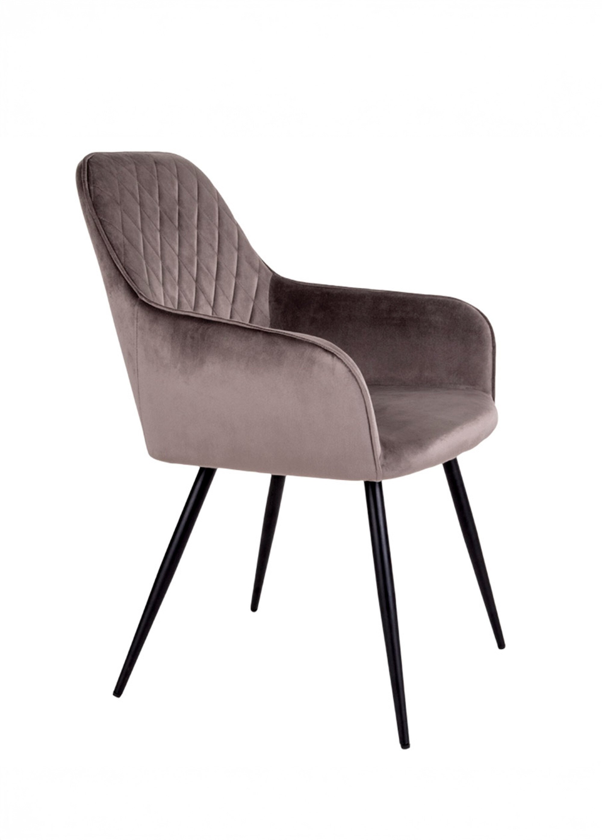 Fauteuil de salle à manger en velours 2M MARRON CLAIR HN-1001154 DR1