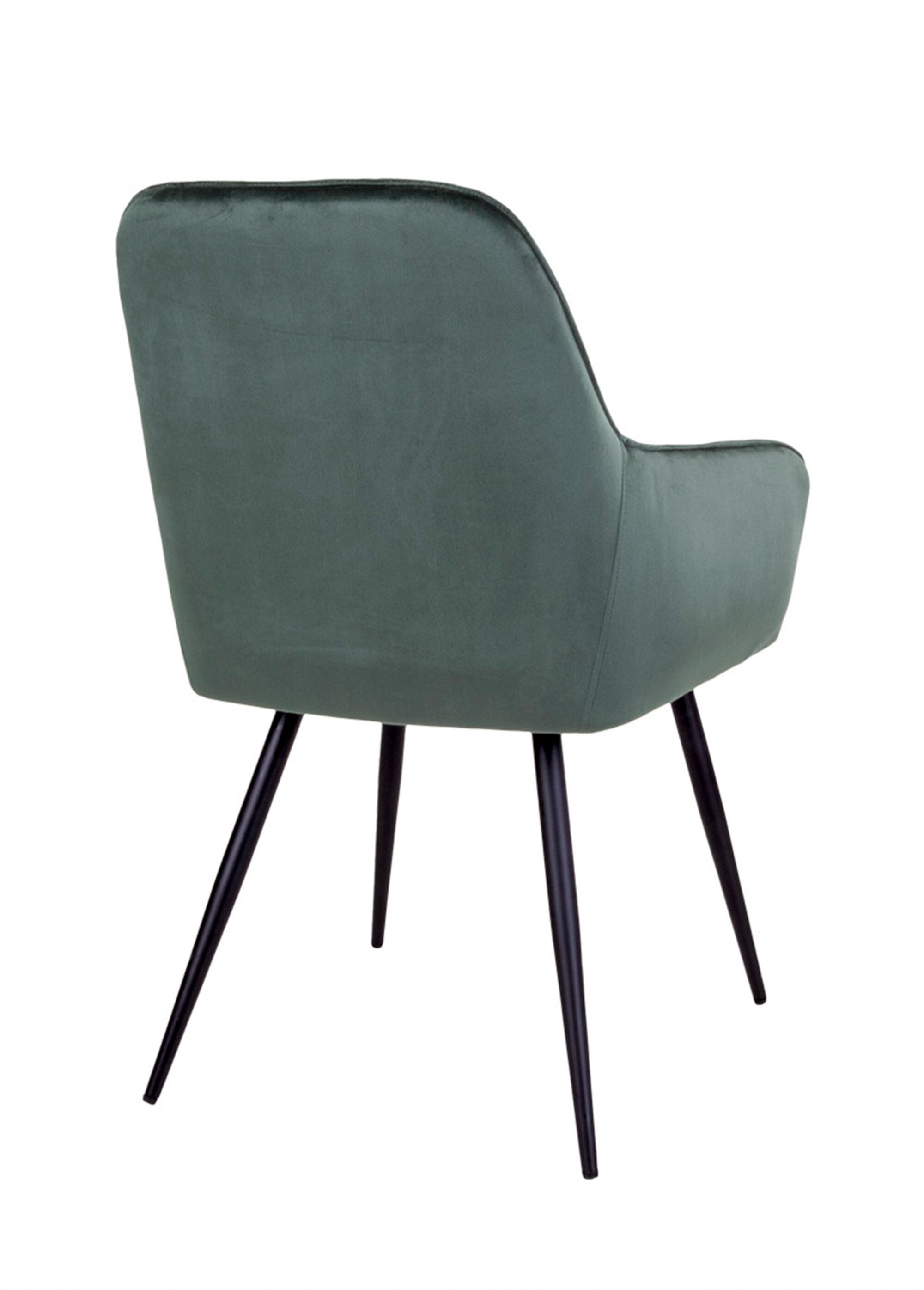 Fauteuil de salle à manger en velours 3V VERT HN-1001155 DO1