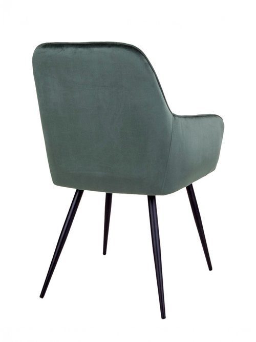 Fauteuil de salle à manger en velours 3V VERT HN-1001155 DO1
