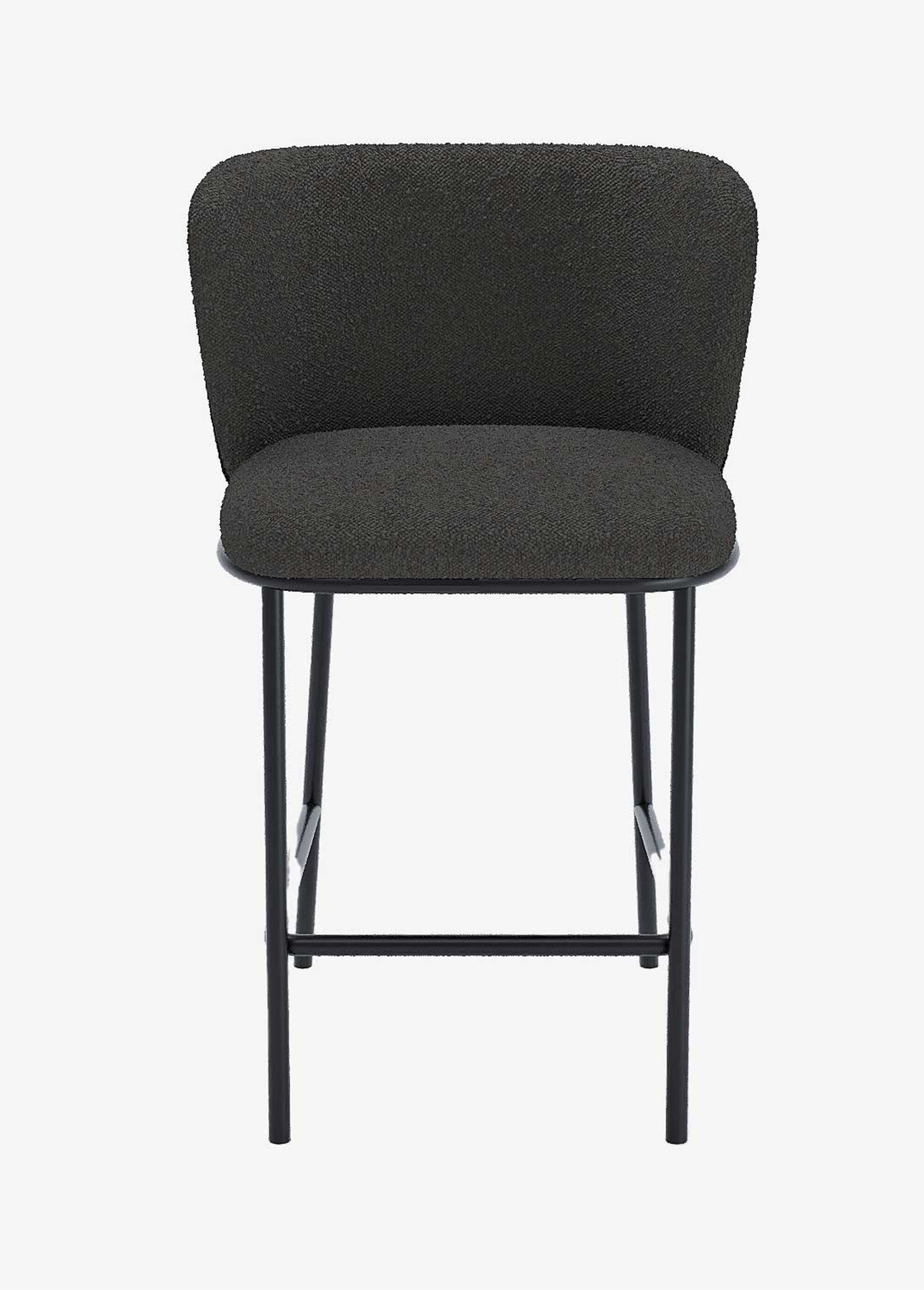 Fauteuils de bar design en tissu GRIS FONCE POT-CESAR DE1