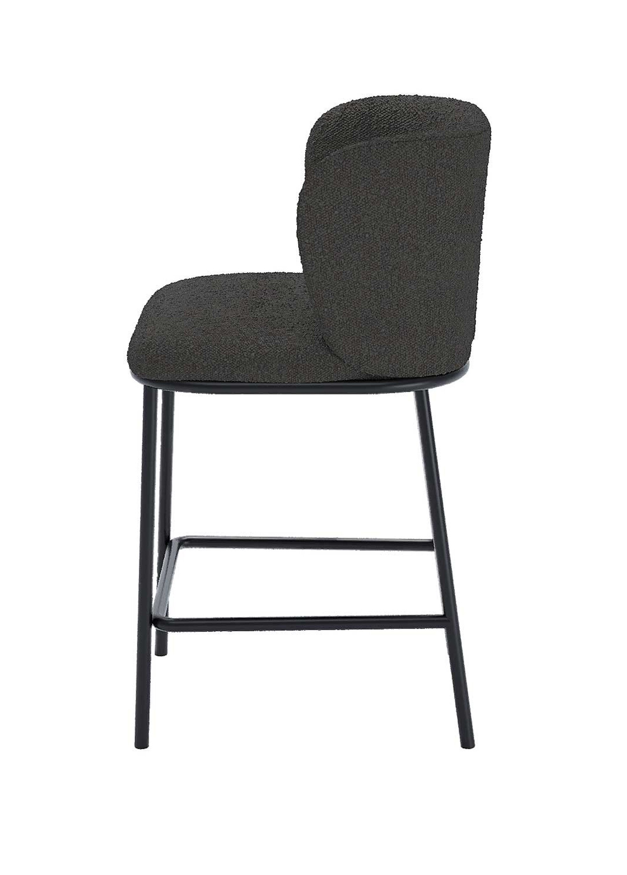 Fauteuils de bar design en tissu GRIS FONCE POT-CESAR GA1