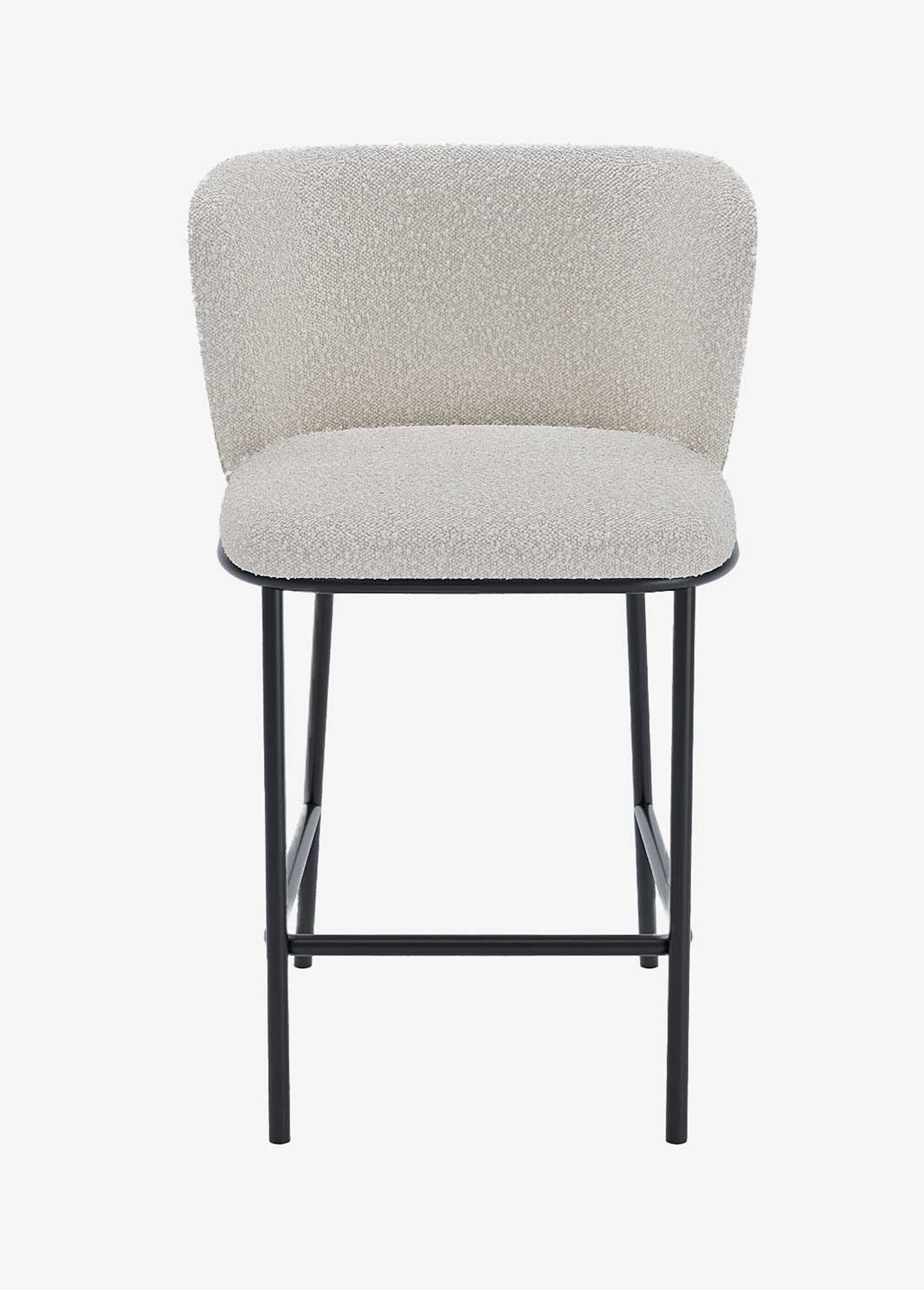 Fauteuils de bar design en tissu BLANC POT-CESAR DE1