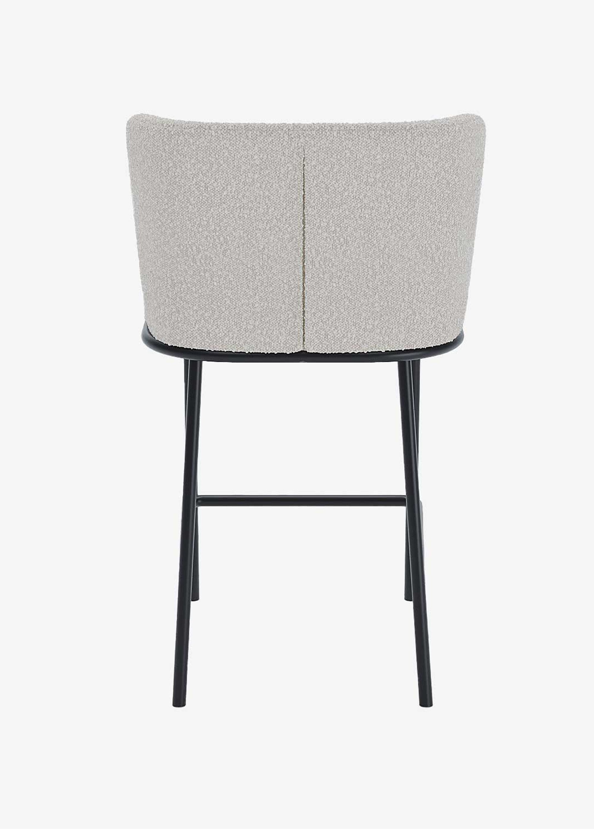Fauteuils de bar design en tissu BLANC POT-CESAR DO1
