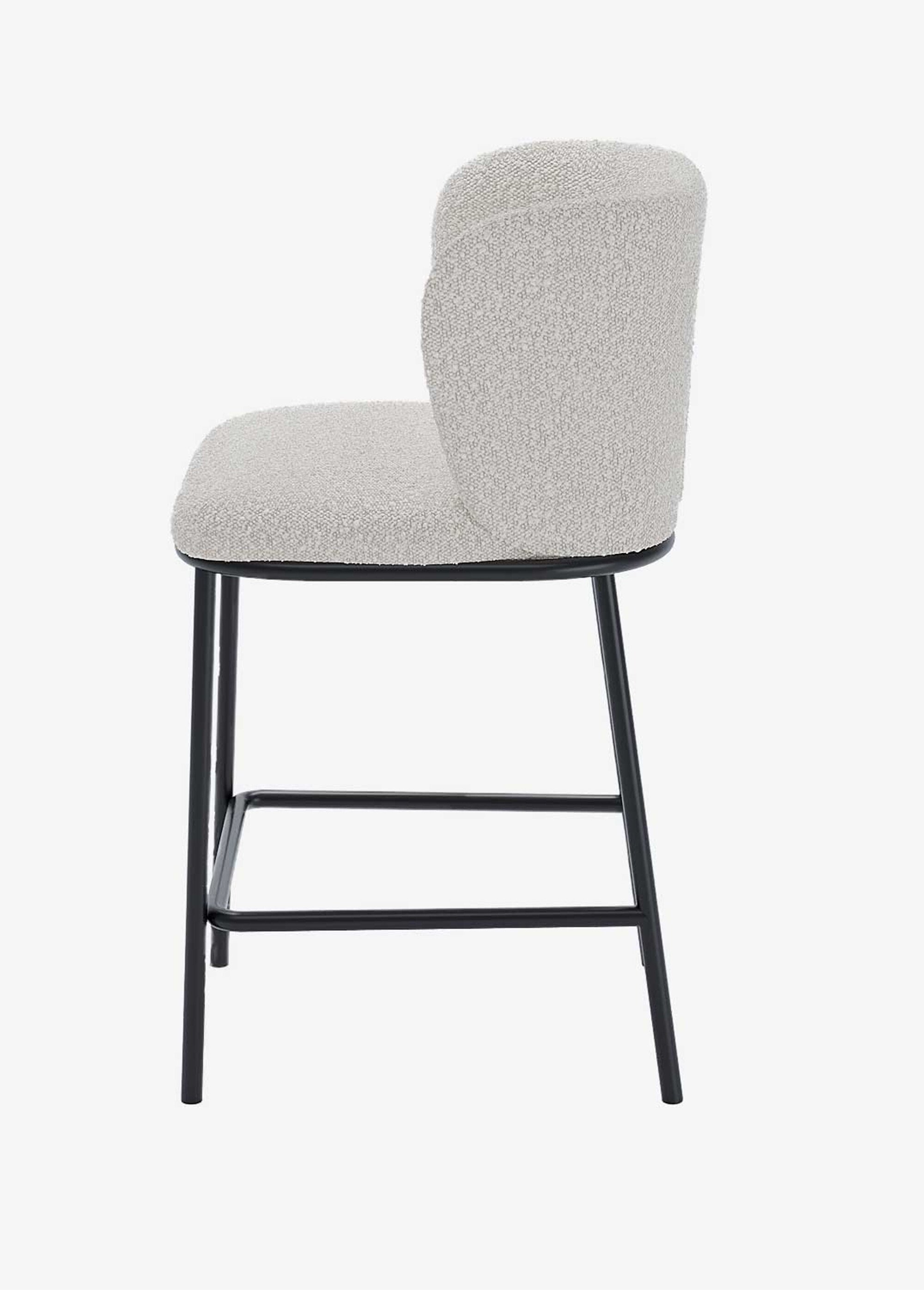 Fauteuils de bar design en tissu BLANC POT-CESAR GA1