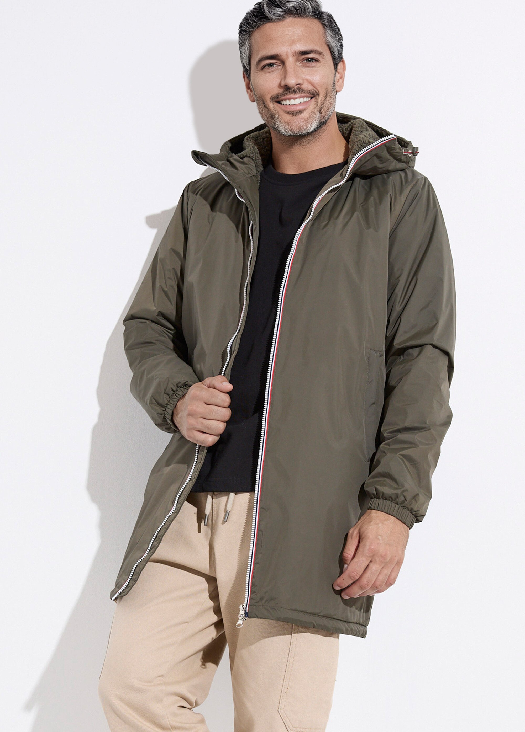 Parka longue chaude fourrée déperlante