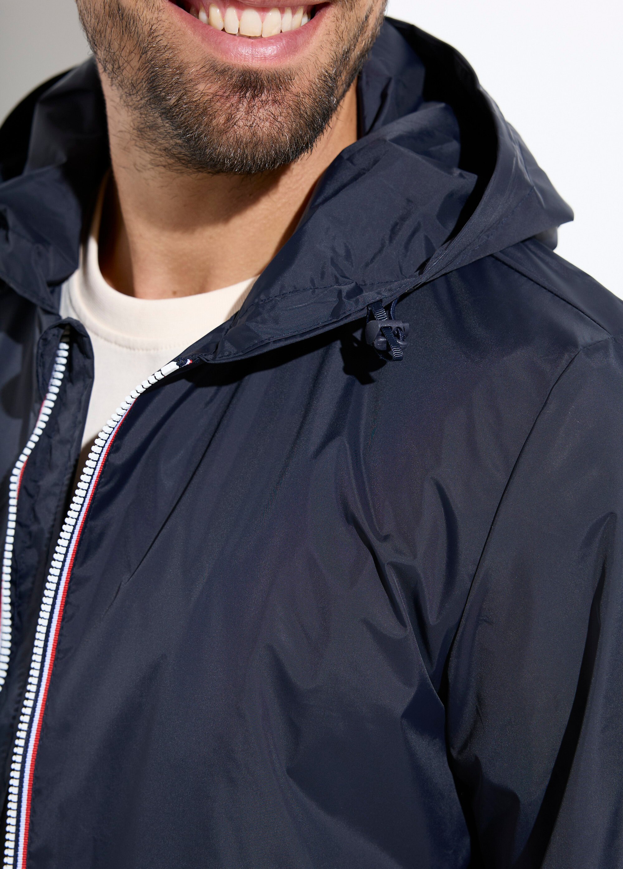 Parka courte déperlante tendance Homme Bleu LAU6055 DE1