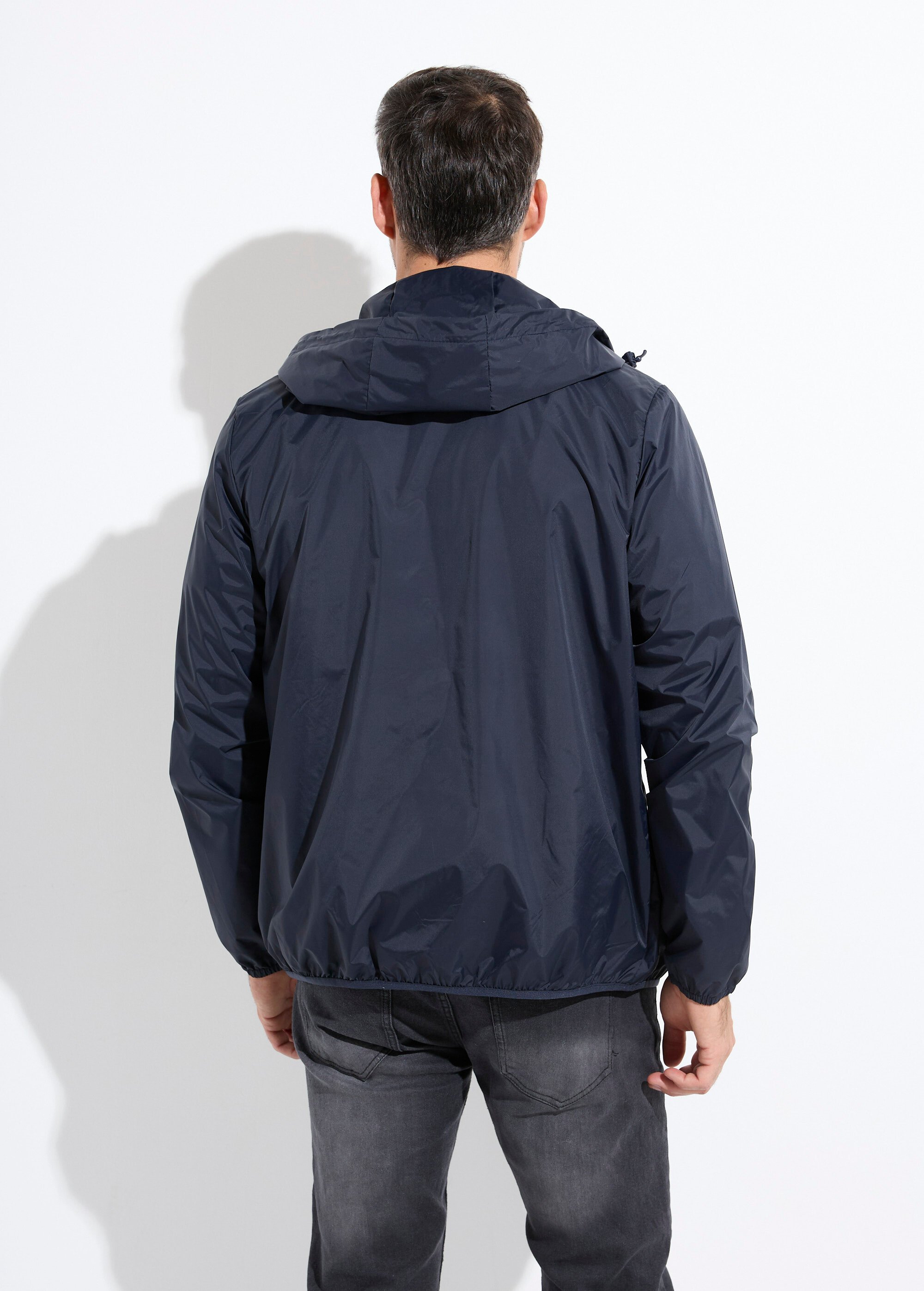 Parka courte déperlante tendance Homme Bleu LAU6055 DO1
