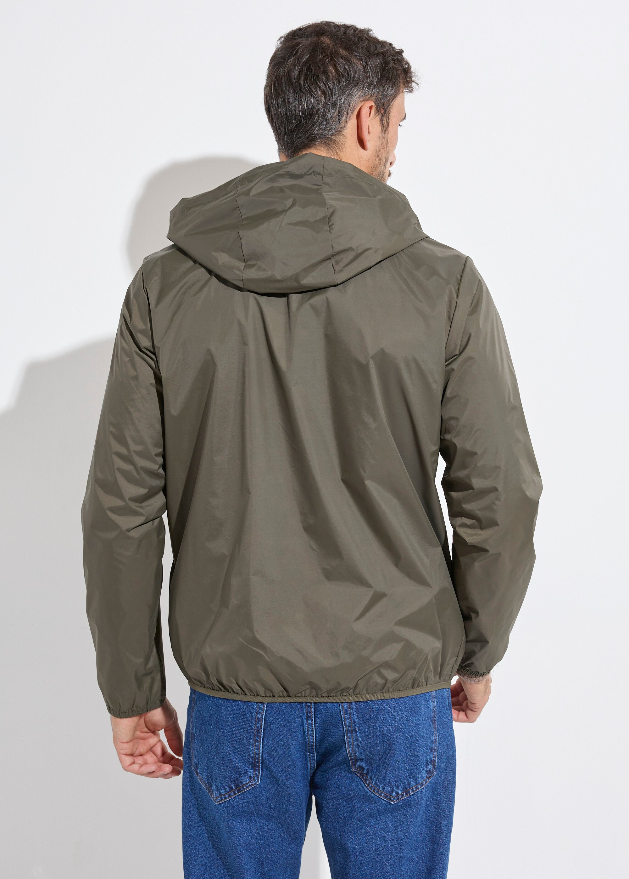 Parka courte déperlante tendance Homme Vert LAU6055 DO1