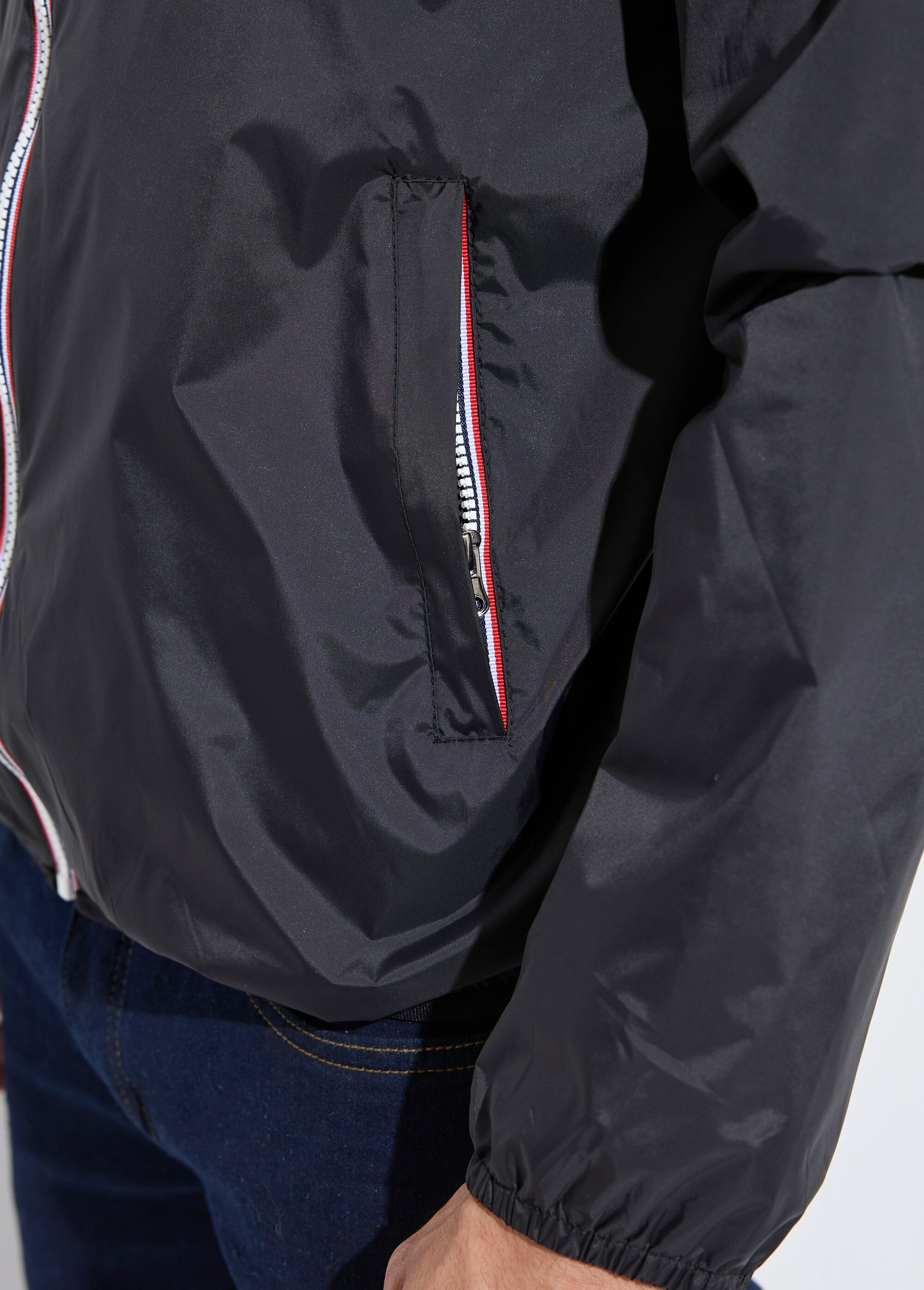 Parka courte déperlante tendance Homme Noir LAU6055 DE2