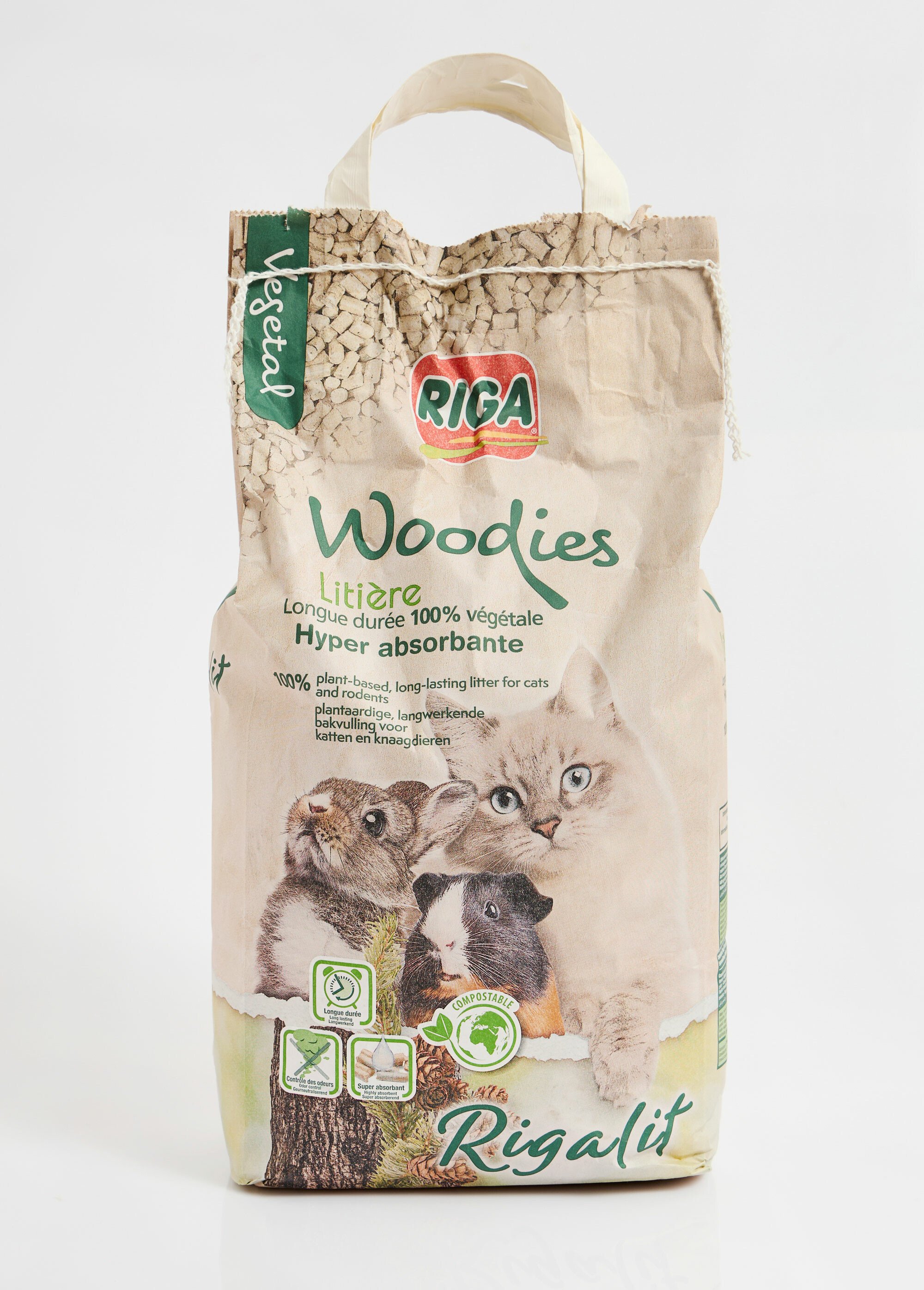 Litière longue durée, chats et rongeurs MARRON RIG-00006564EL FA1