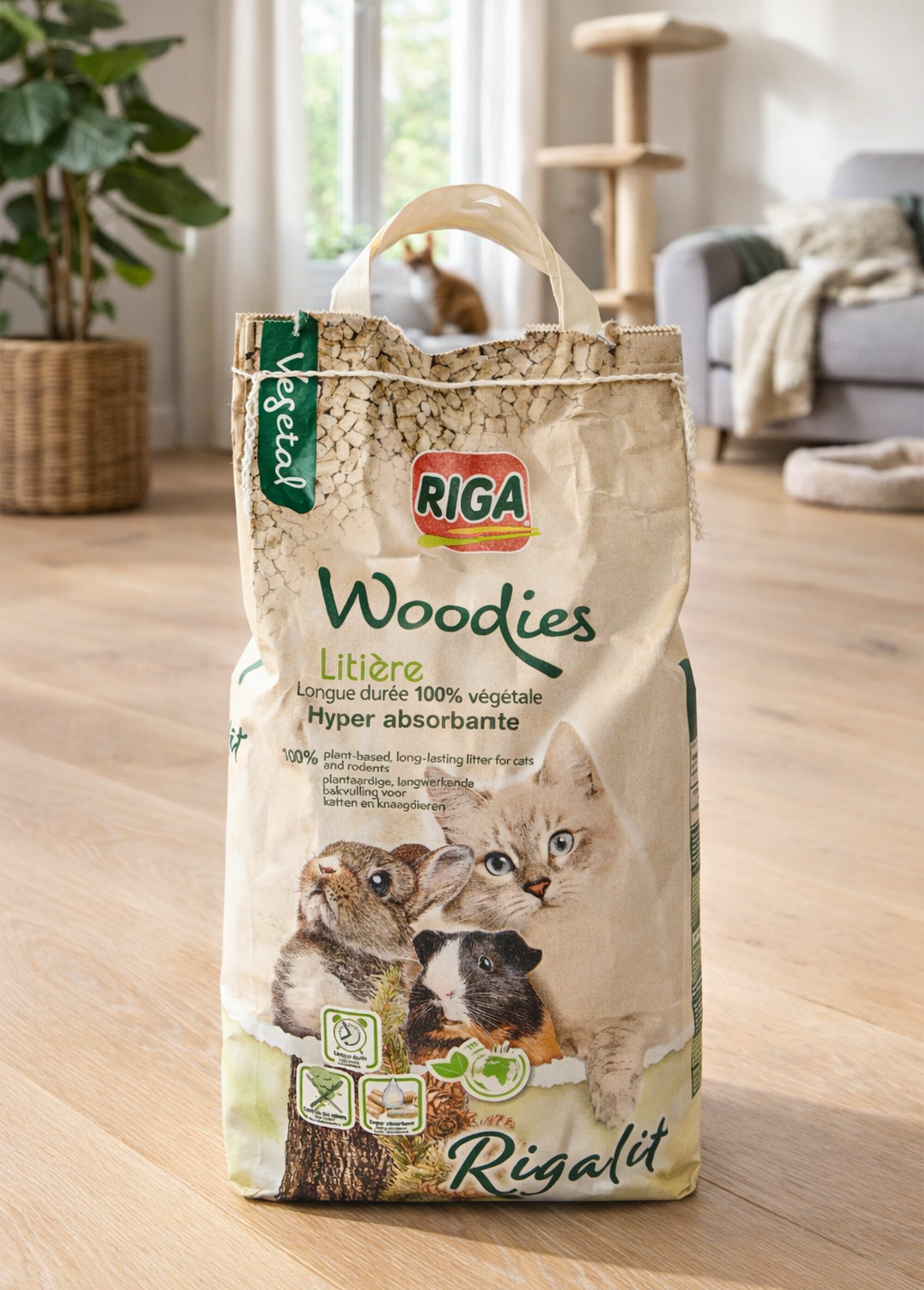 Litière longue durée, chats et rongeurs MARRON RIG-00006564EL SI1