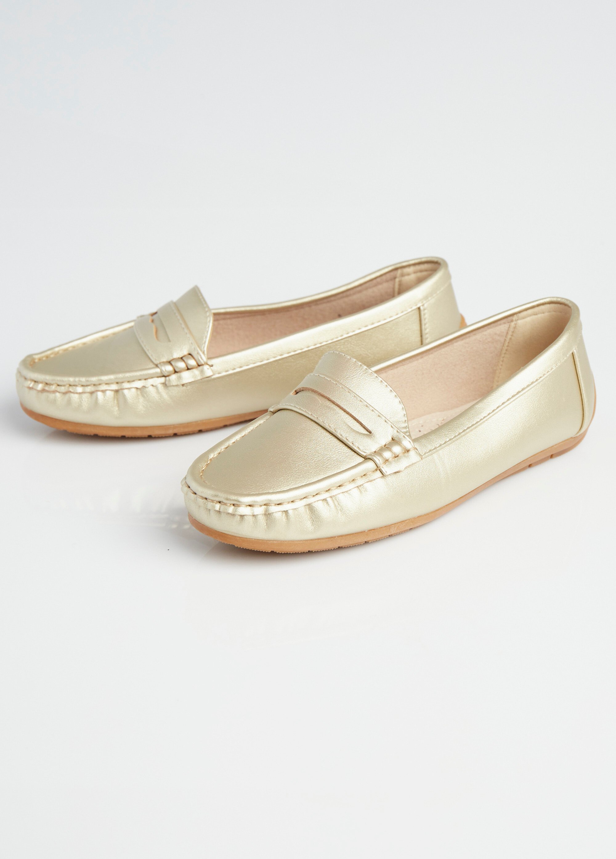 Mocassins plats bride ton sur ton Femme Doré LBSDYH8825 DE1