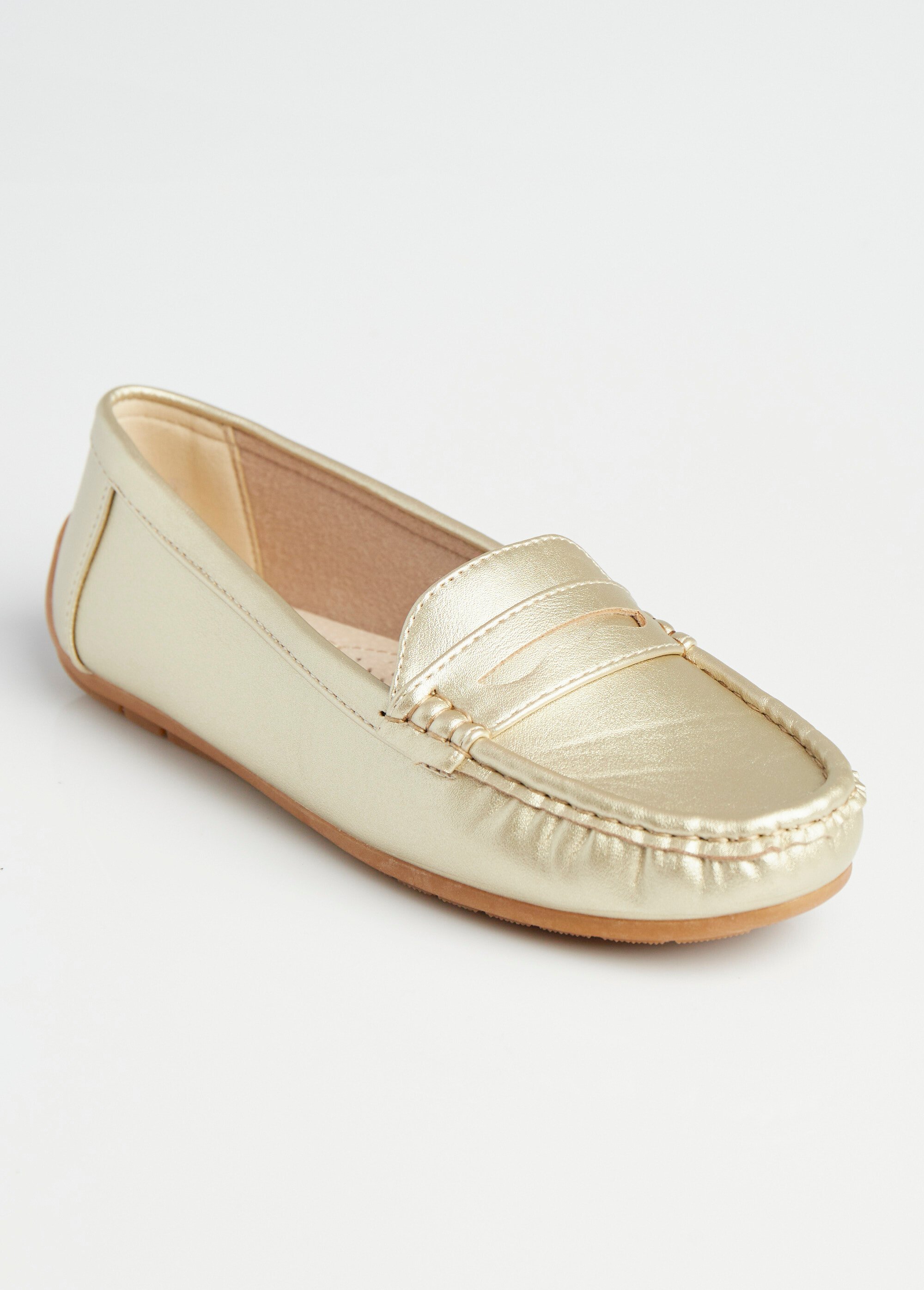 Mocassins plats bride ton sur ton Femme Doré LBSDYH8825 FA1