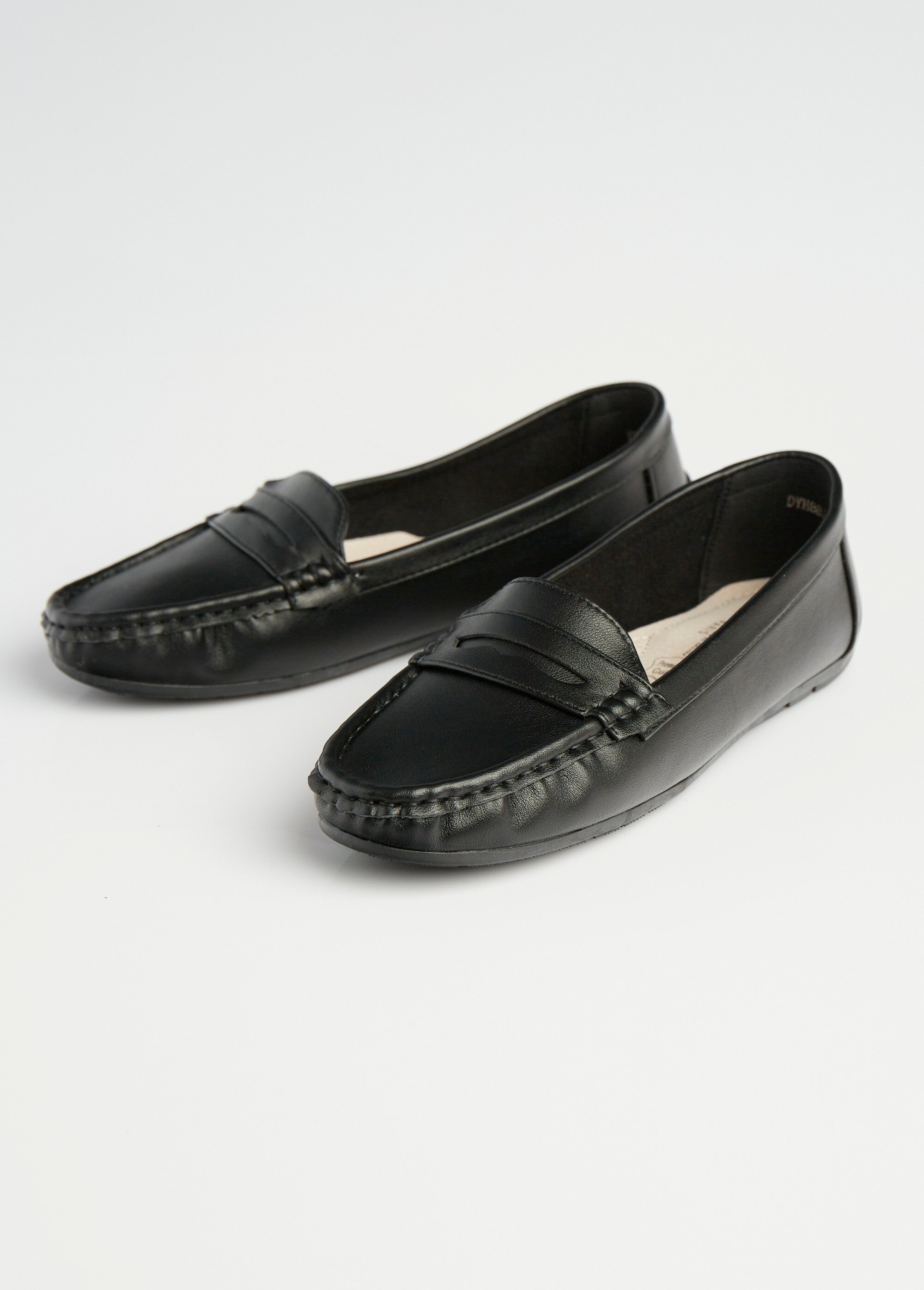 Mocassins plats bride ton sur ton Femme Noir LBSDYH8825 DE1