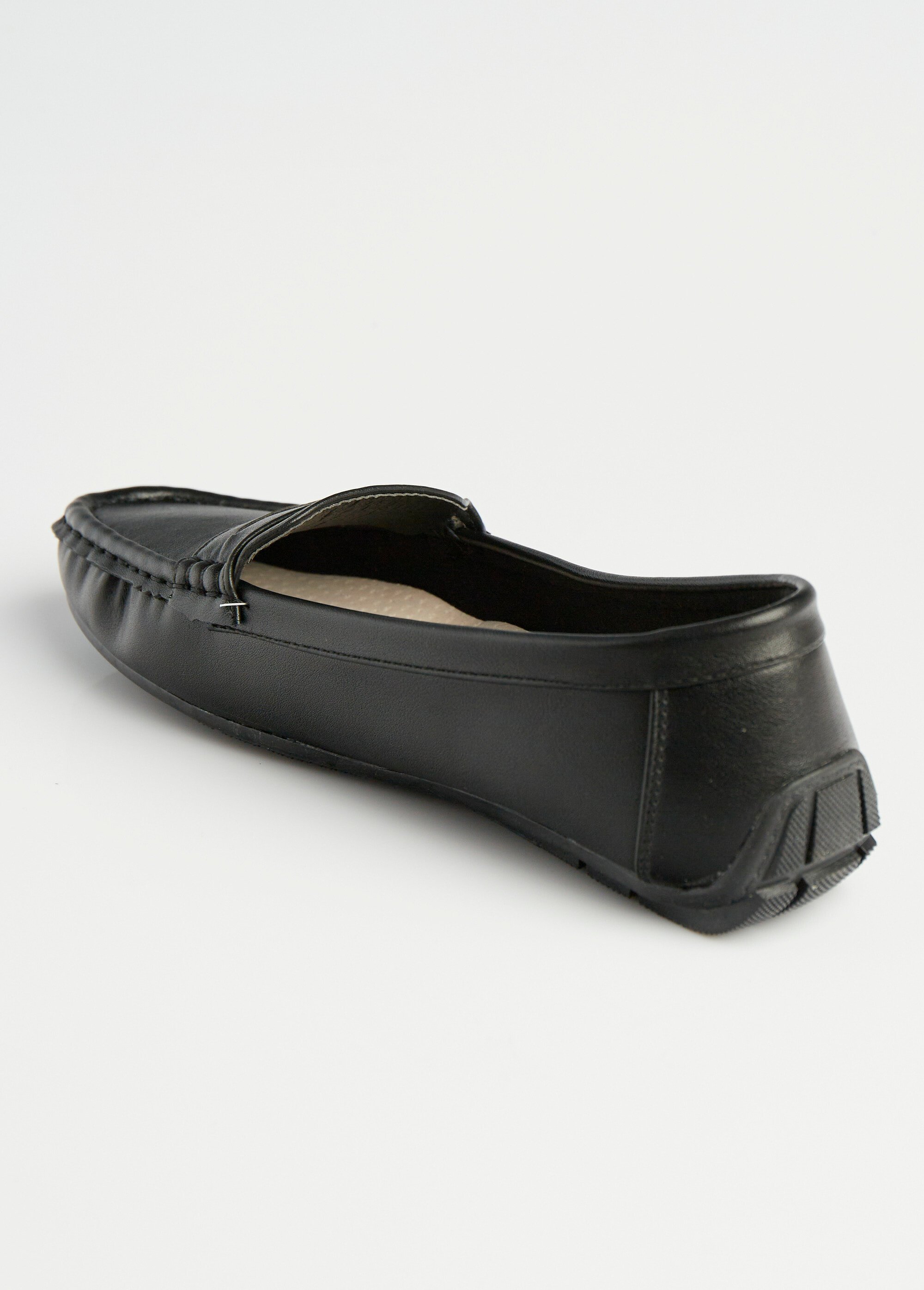 Mocassins plats bride ton sur ton Femme Noir LBSDYH8825 DO1