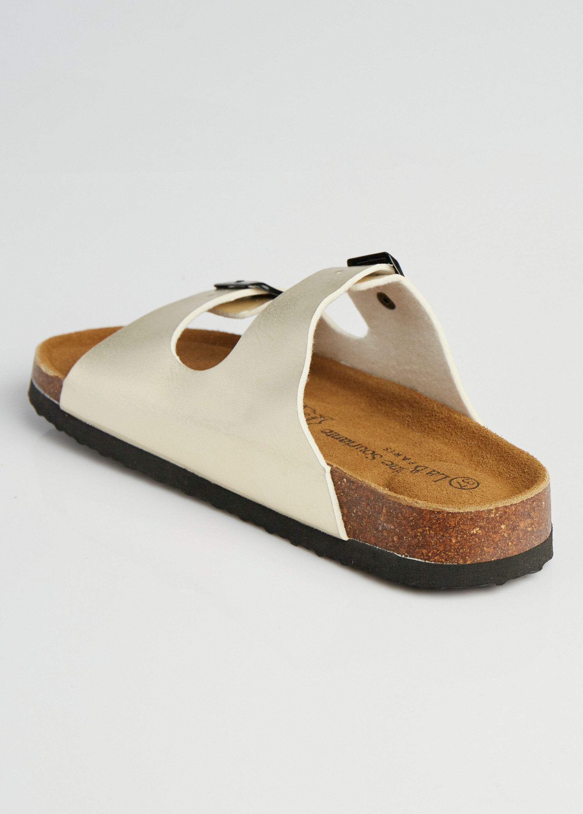 Mules 2 boucles et semelle anatomique Femme Doré LBSDY9182 DO1