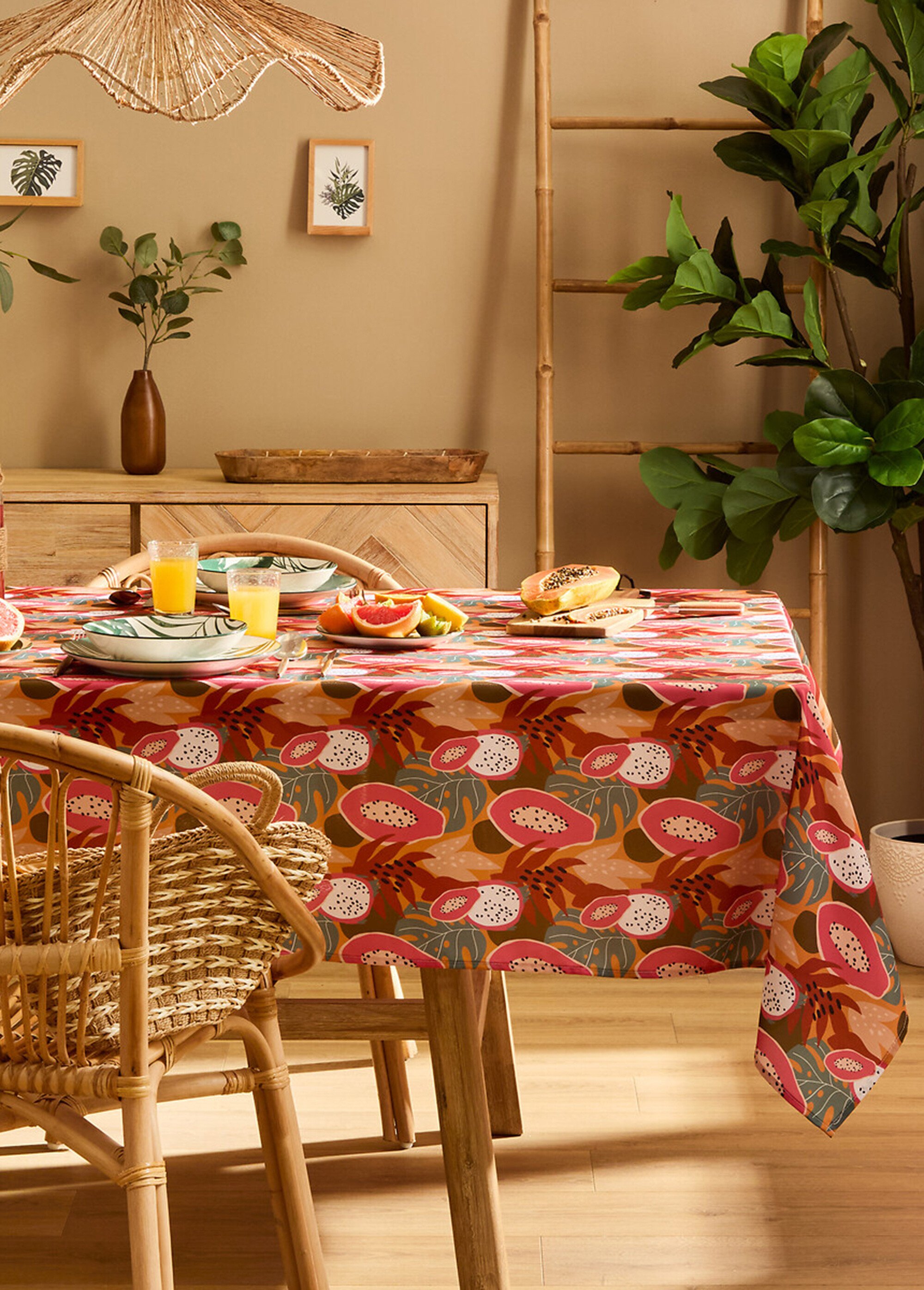 Nappe anti taches, fruits tropicaux Rose JJA-163930D4 SI1