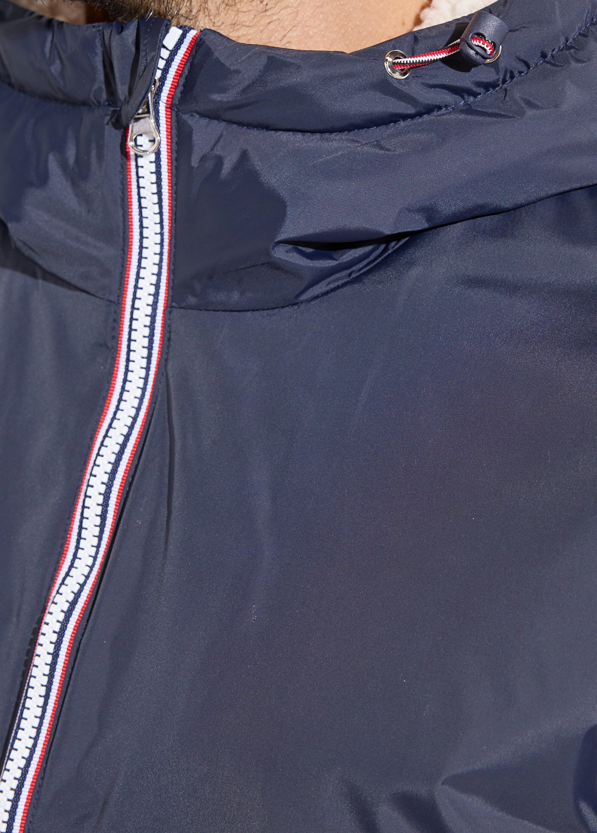 Parka courte chaude fourrée déperlante Homme Bleu LAU23058 DE1