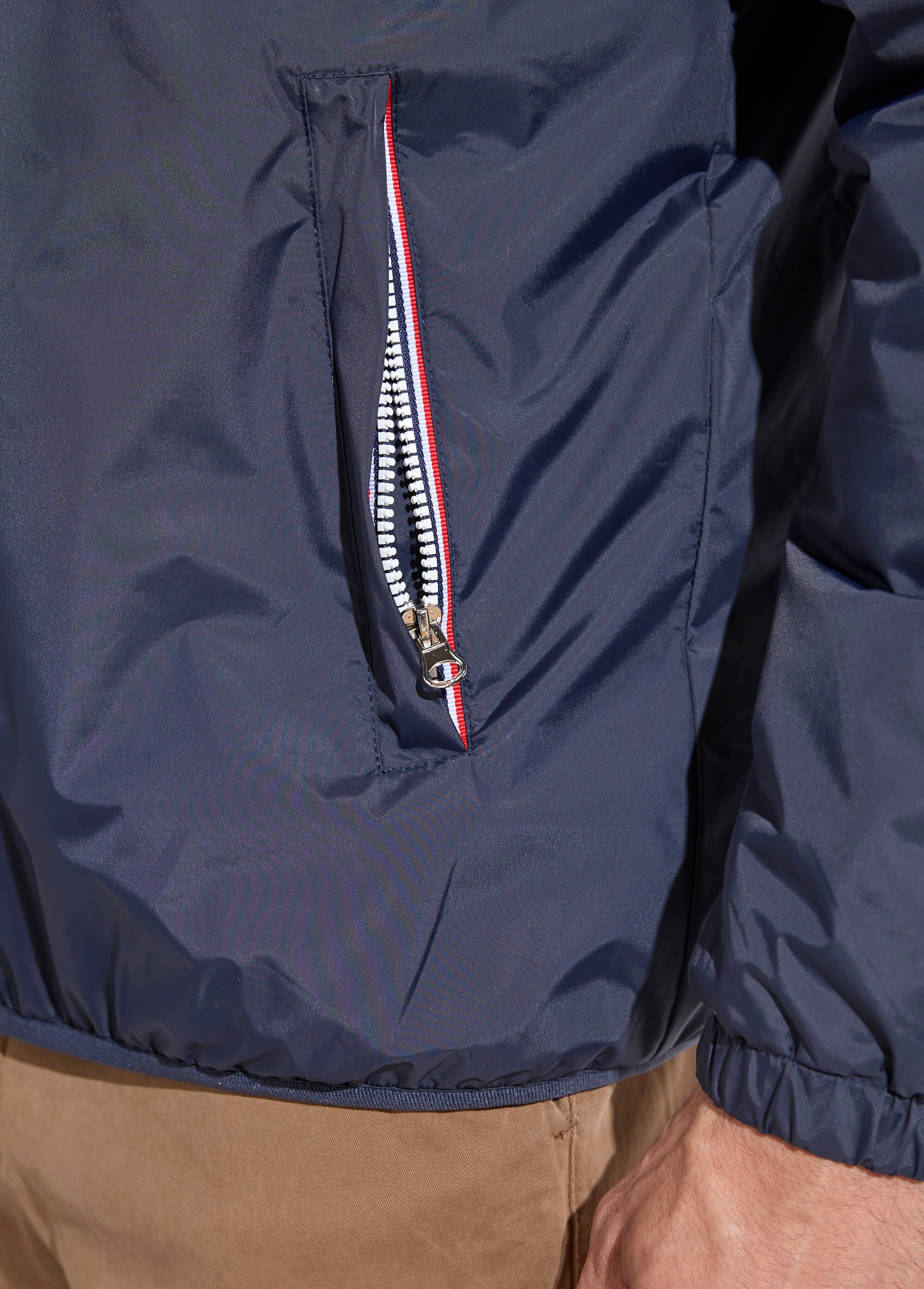 Parka courte chaude fourrée déperlante Homme Bleu LAU23058 DE2