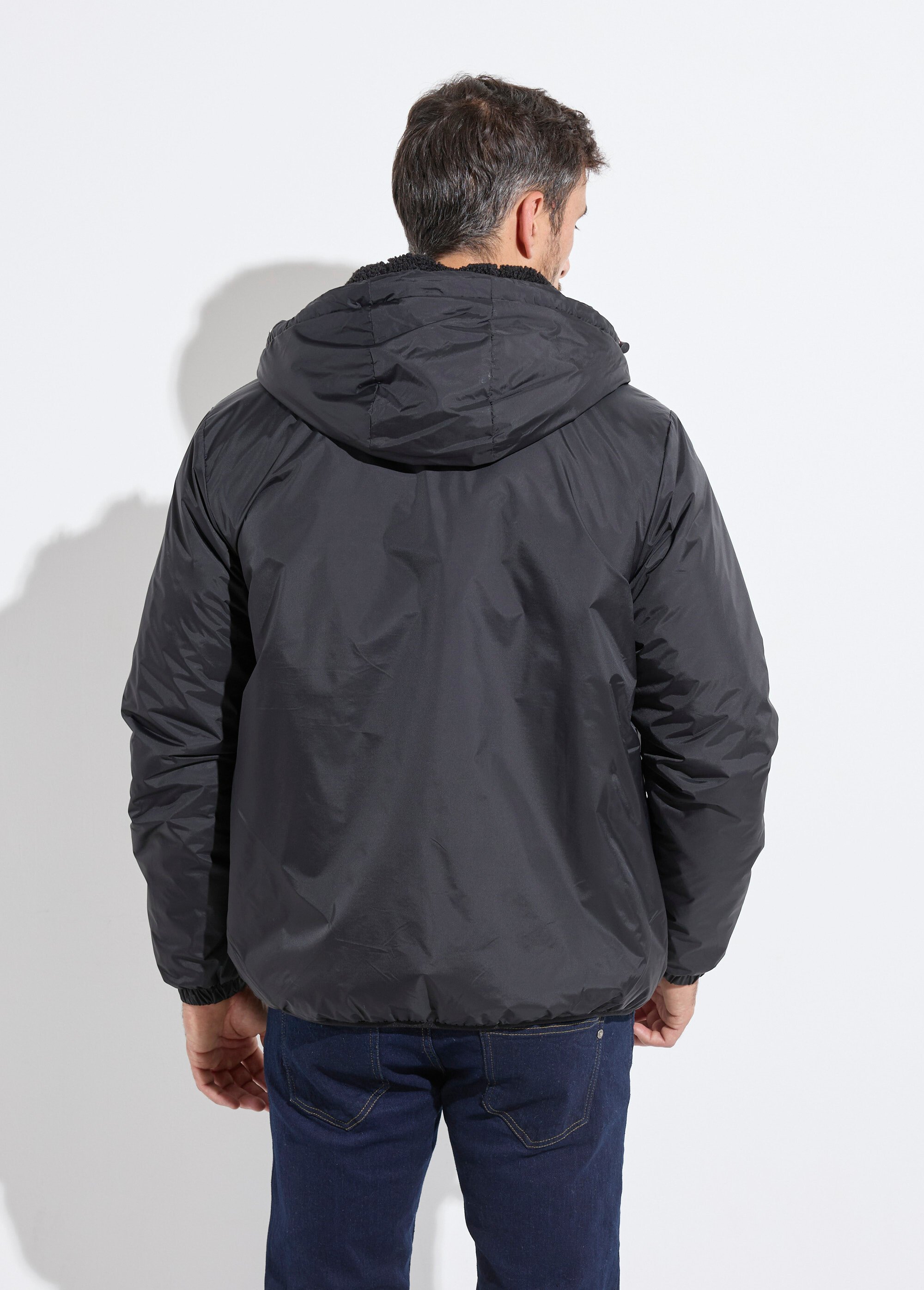 Parka courte chaude fourrée déperlante
