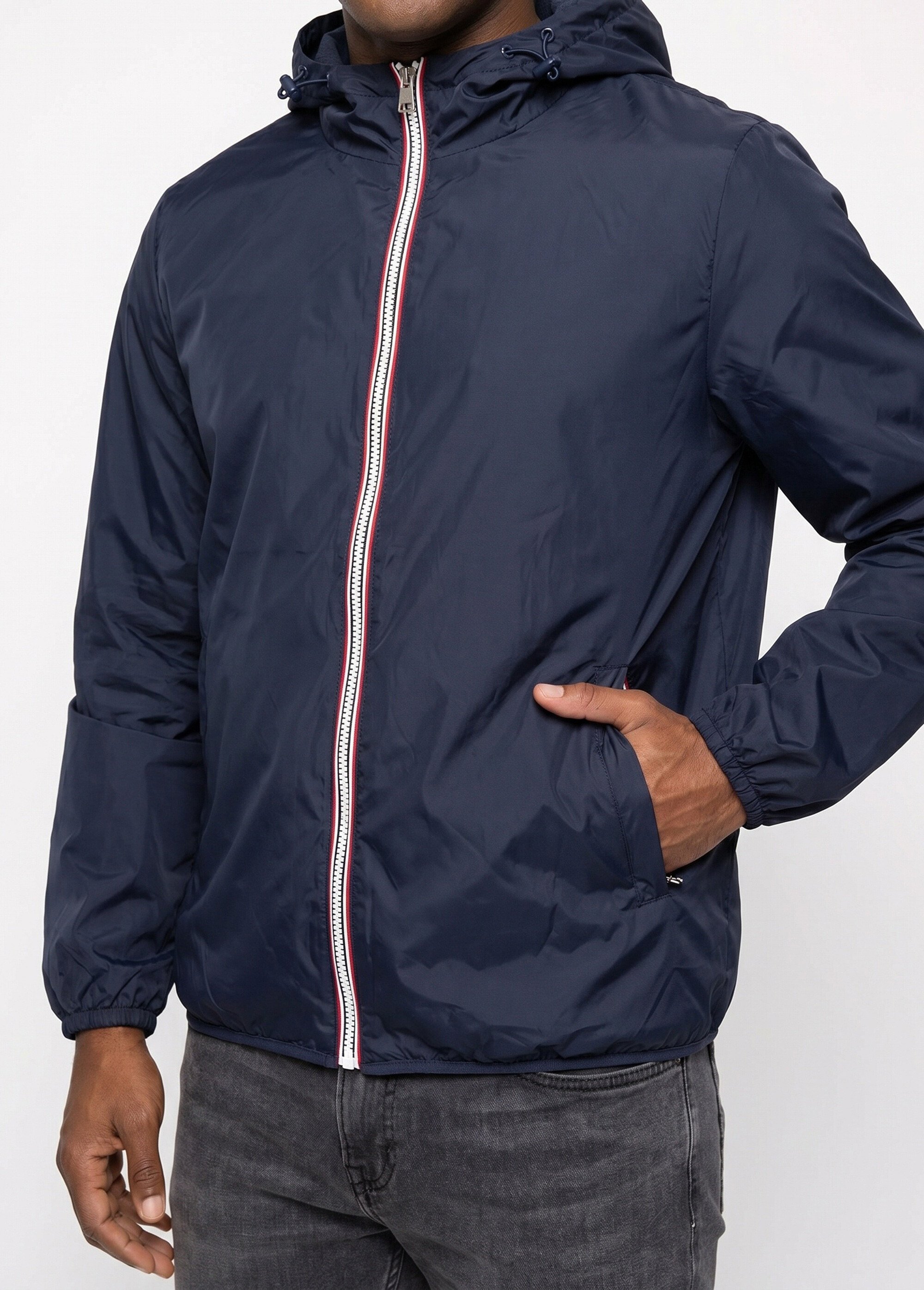 Parka courte déperlante tendance Homme Bleu LAU6055 DE1
