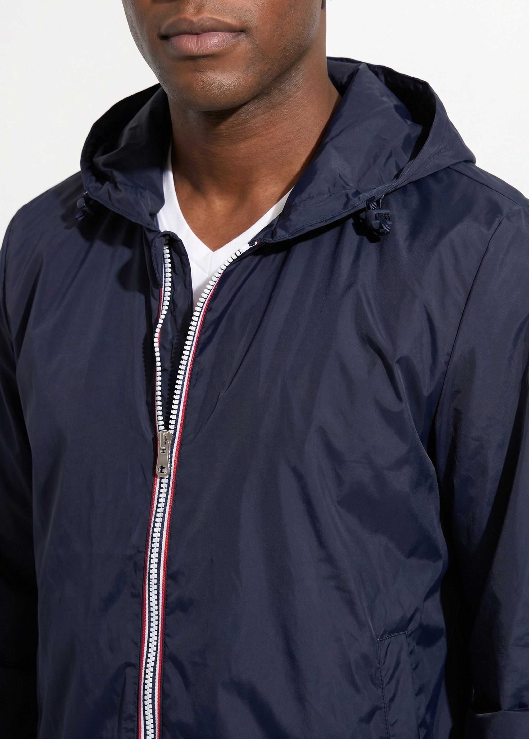 Parka courte déperlante tendance Homme Bleu LAU6055 DE2