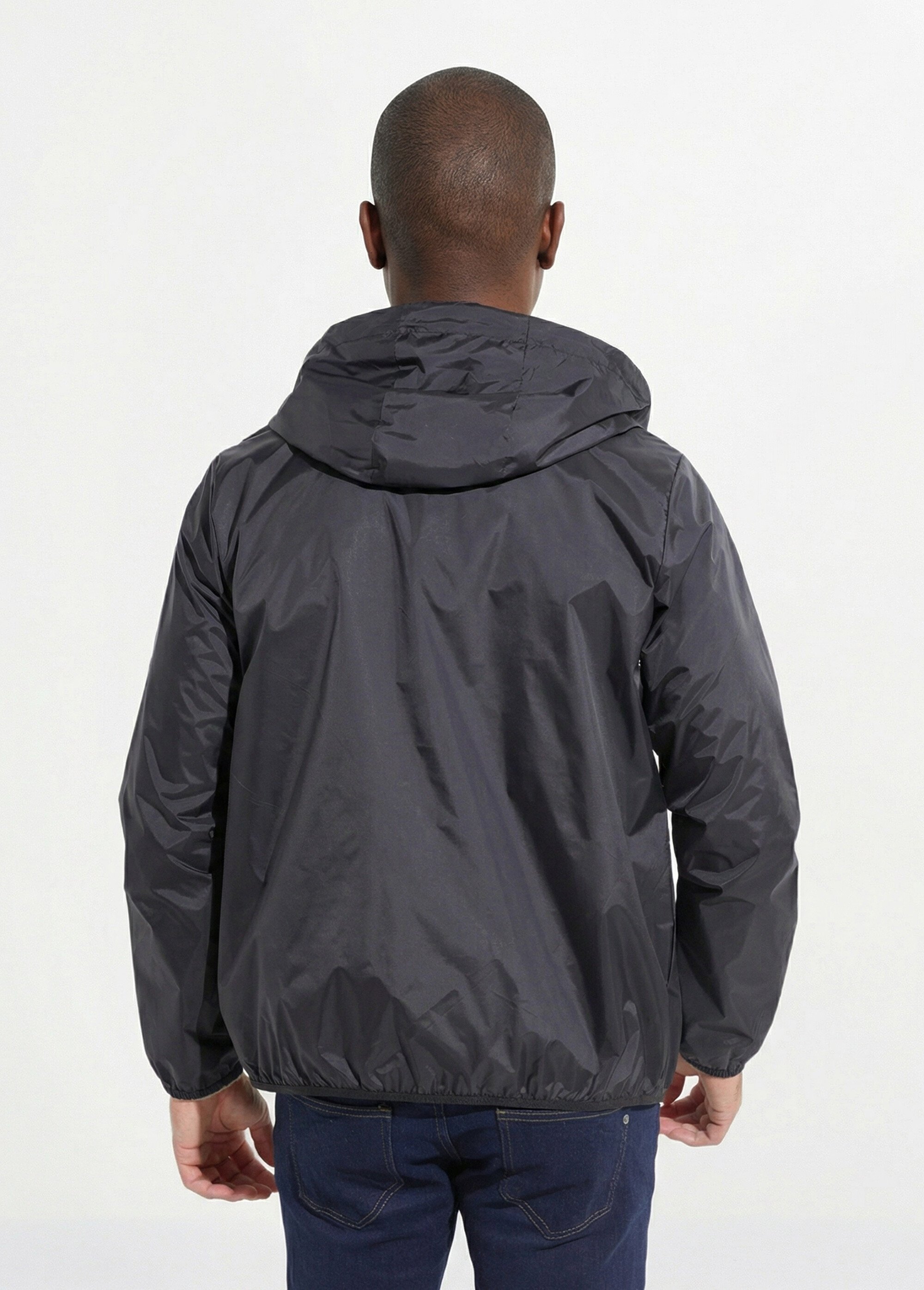 Parka courte déperlante tendance Homme Noir LAU6055 DO1