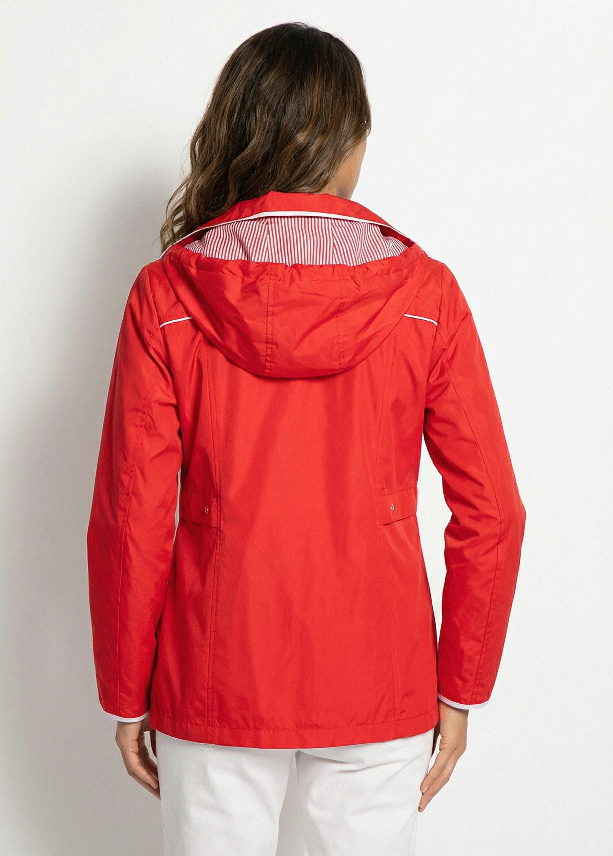 Parka courte zippée légère avec capuche